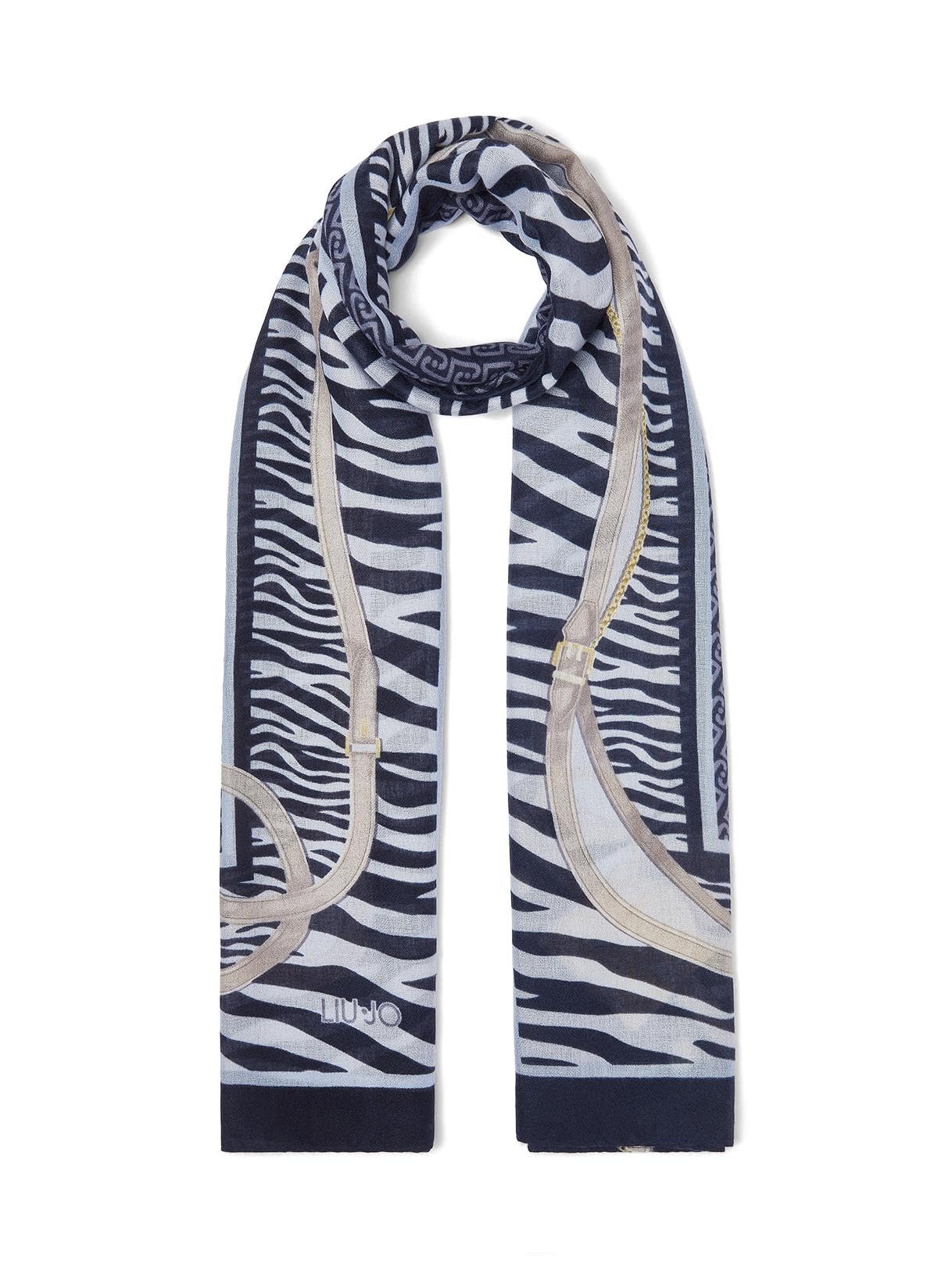 Liu Jo Jeans 2F6063 Stola Foulard Animalier Midnight 70x180