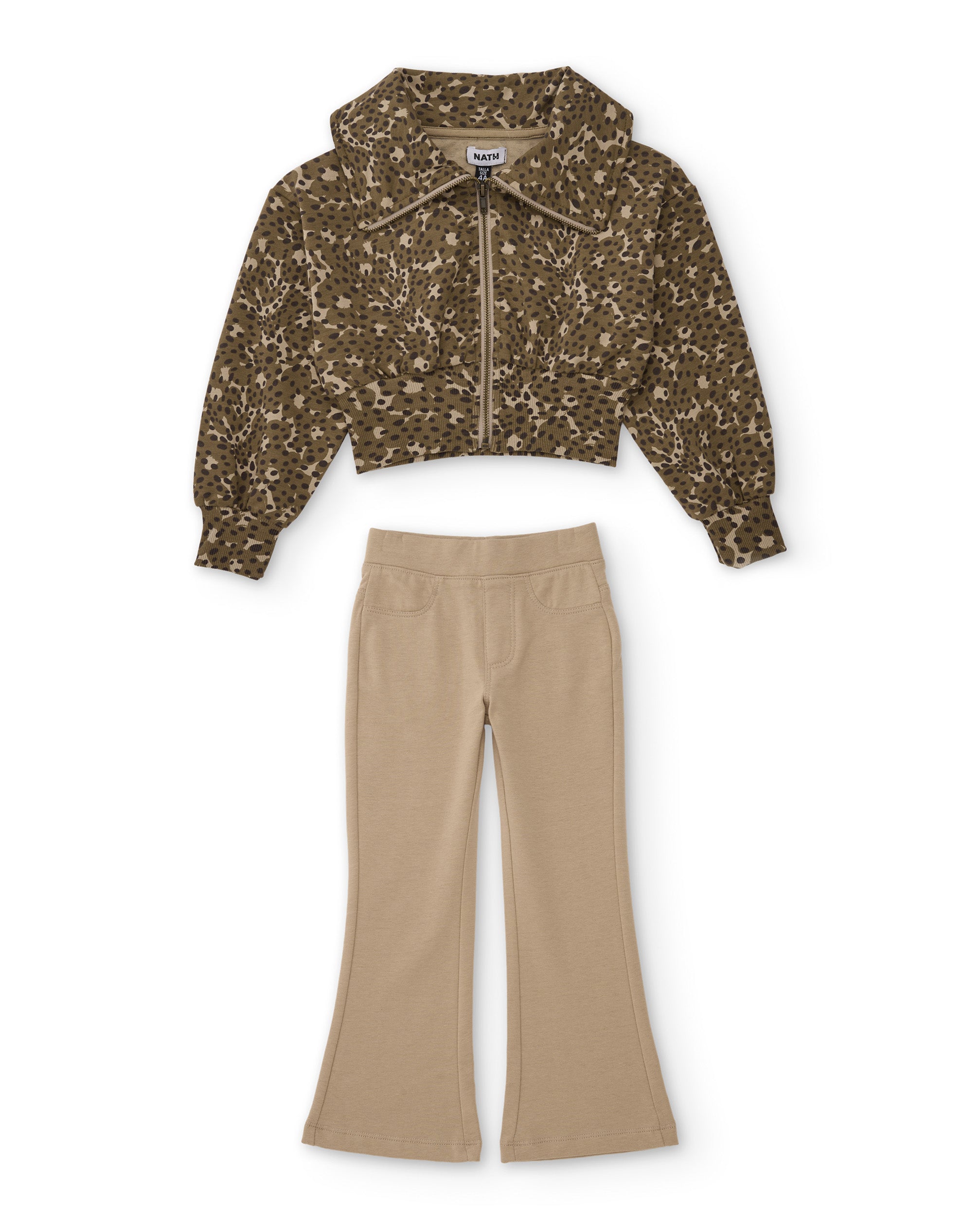 TucTuc Completi Set Bambina Felpa Animalier Marrone