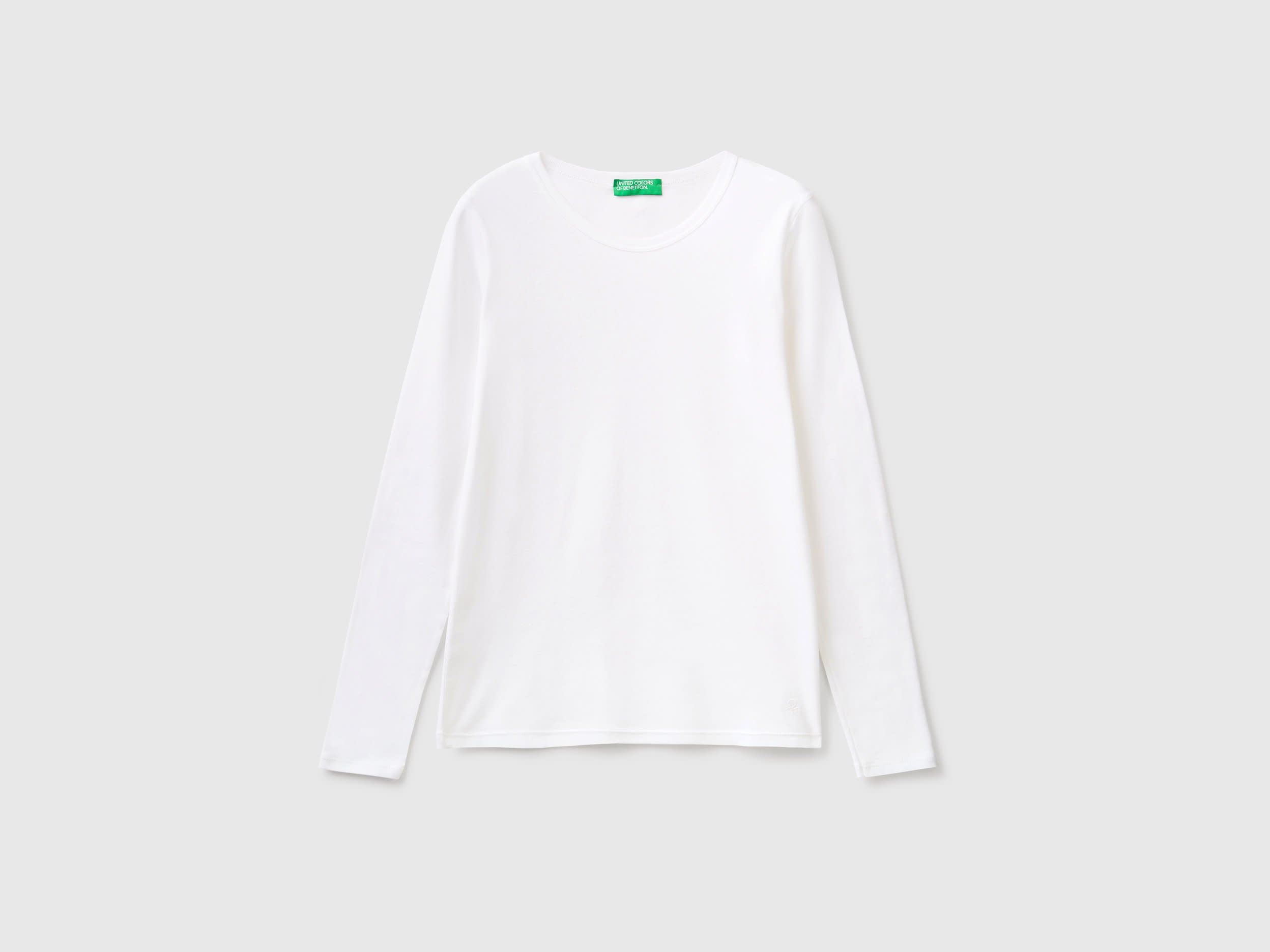 United Colors of Benetton T-Shirt maglietta cotone maniche lunghe logo