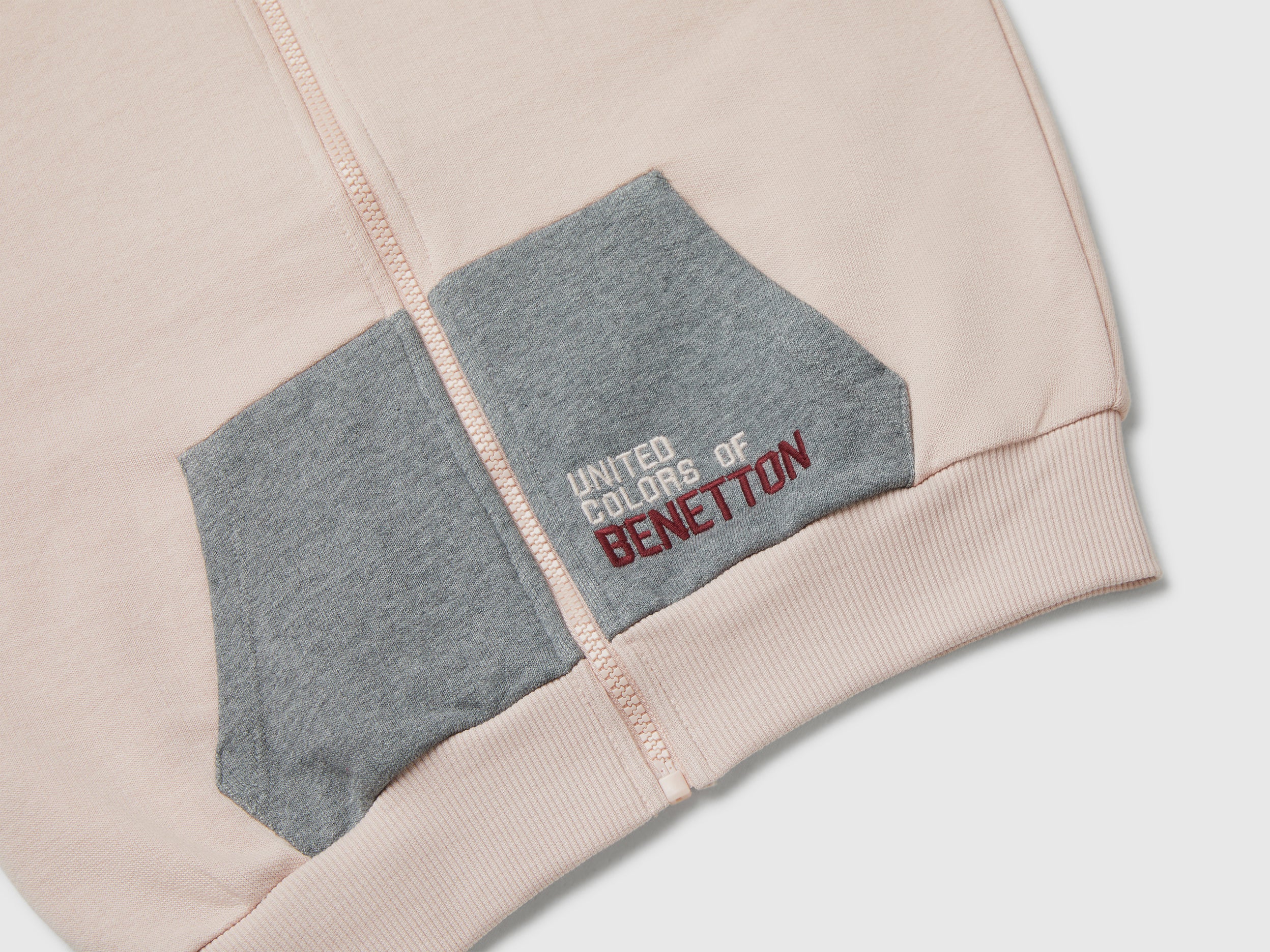 United Colors of Benetton Zip-up sweatshirt felpa zip cotone collo alto