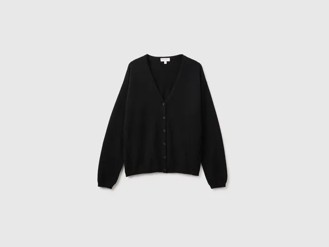 United Colors of Benetton cardigan lana e cashmere bottoni