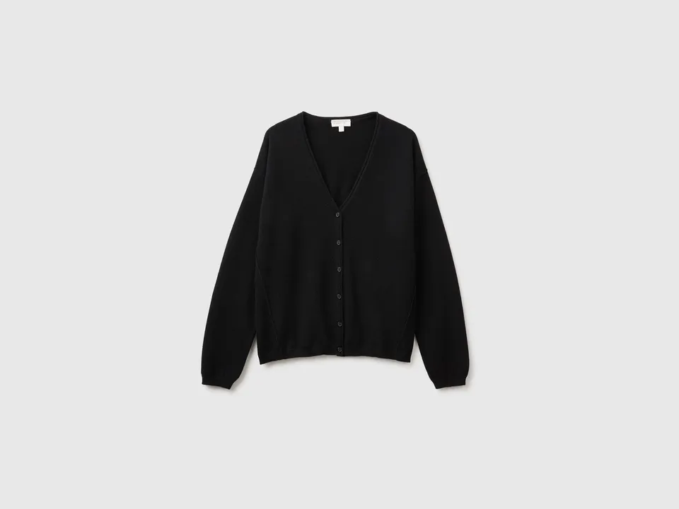 United Colors of Benetton cardigan lana e cashmere bottoni