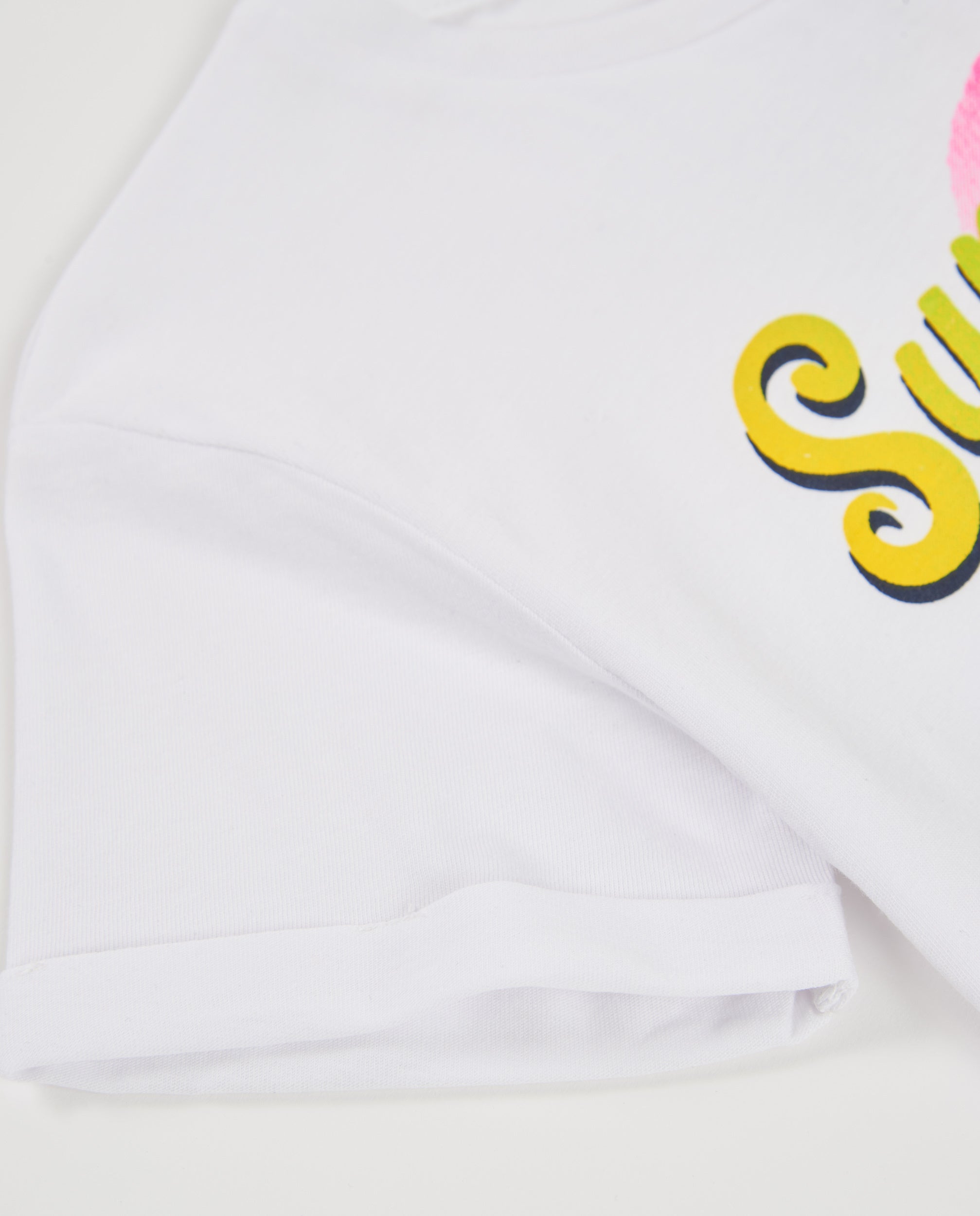 TucTuc Magliette T-Shirt Bambina Bianco Summer Vibes Cotone