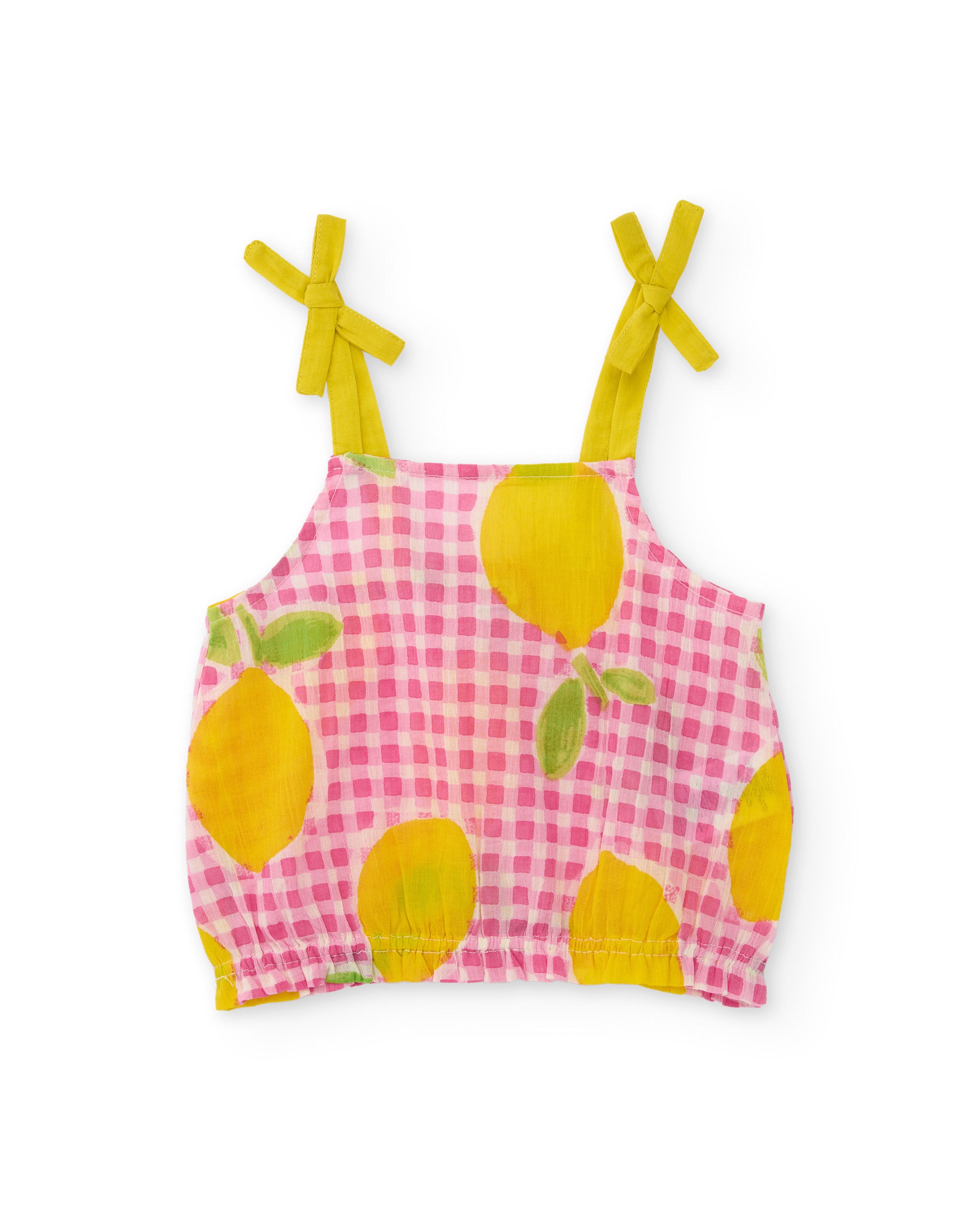 TucTuc Completi bambina rosa limoni top shorts