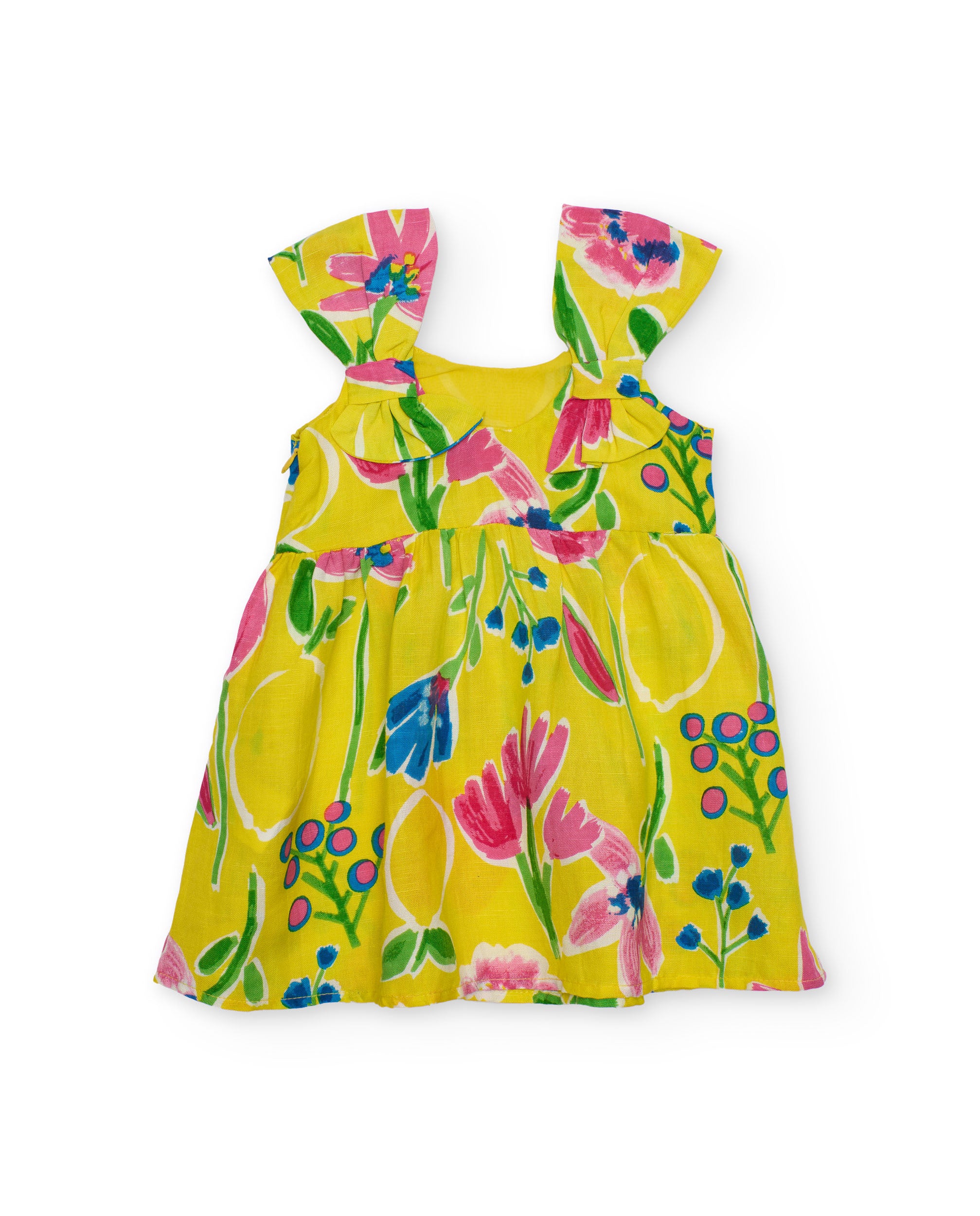 TucTuc Vestiti Vestito bimba giallo fiori volant