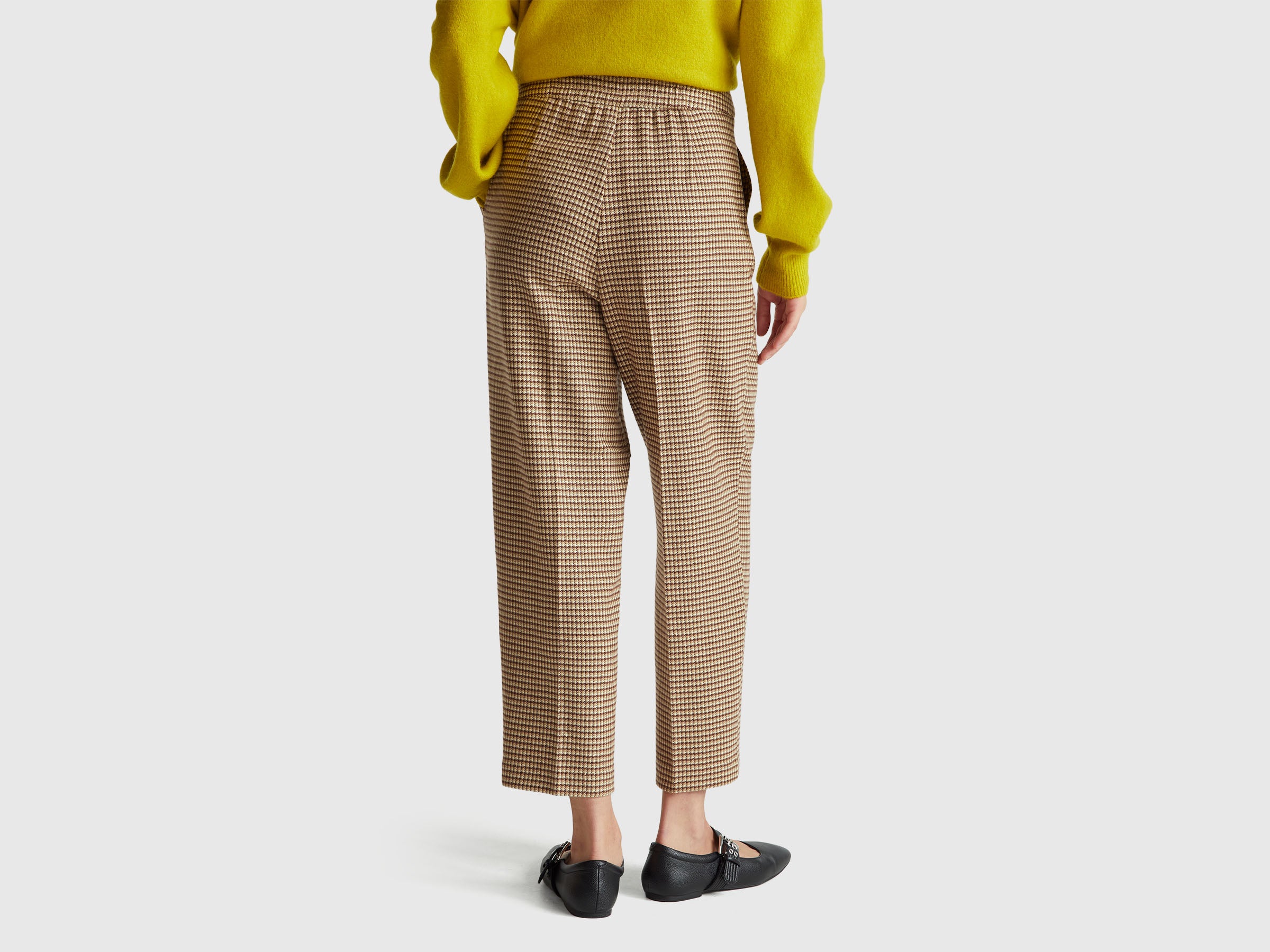 United Colors of Benetton Trousers Pantaloni Flanella Pied-de-Poule