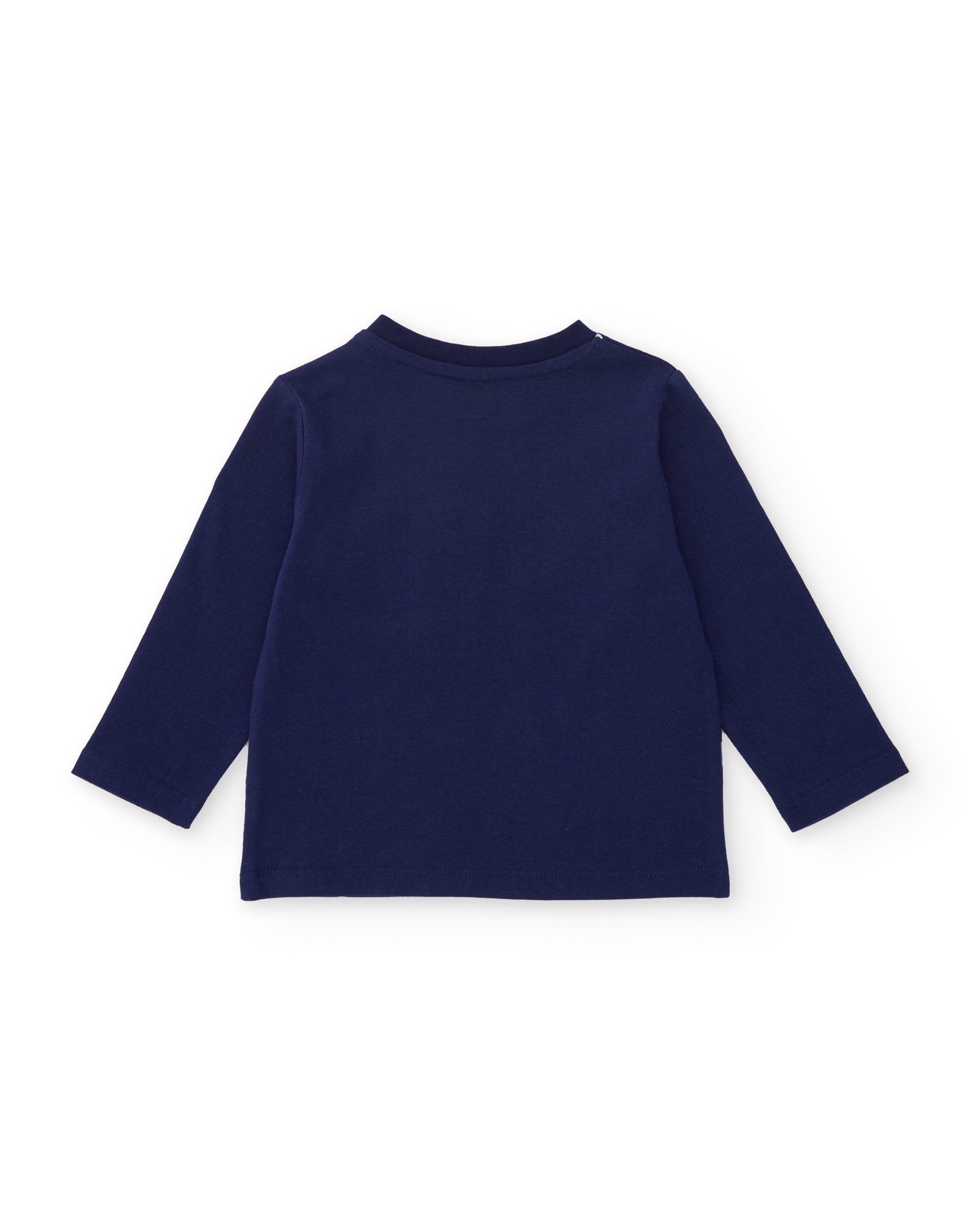 TucTuc Magliette t-shirt bambino maniche lunghe blu moto tasca