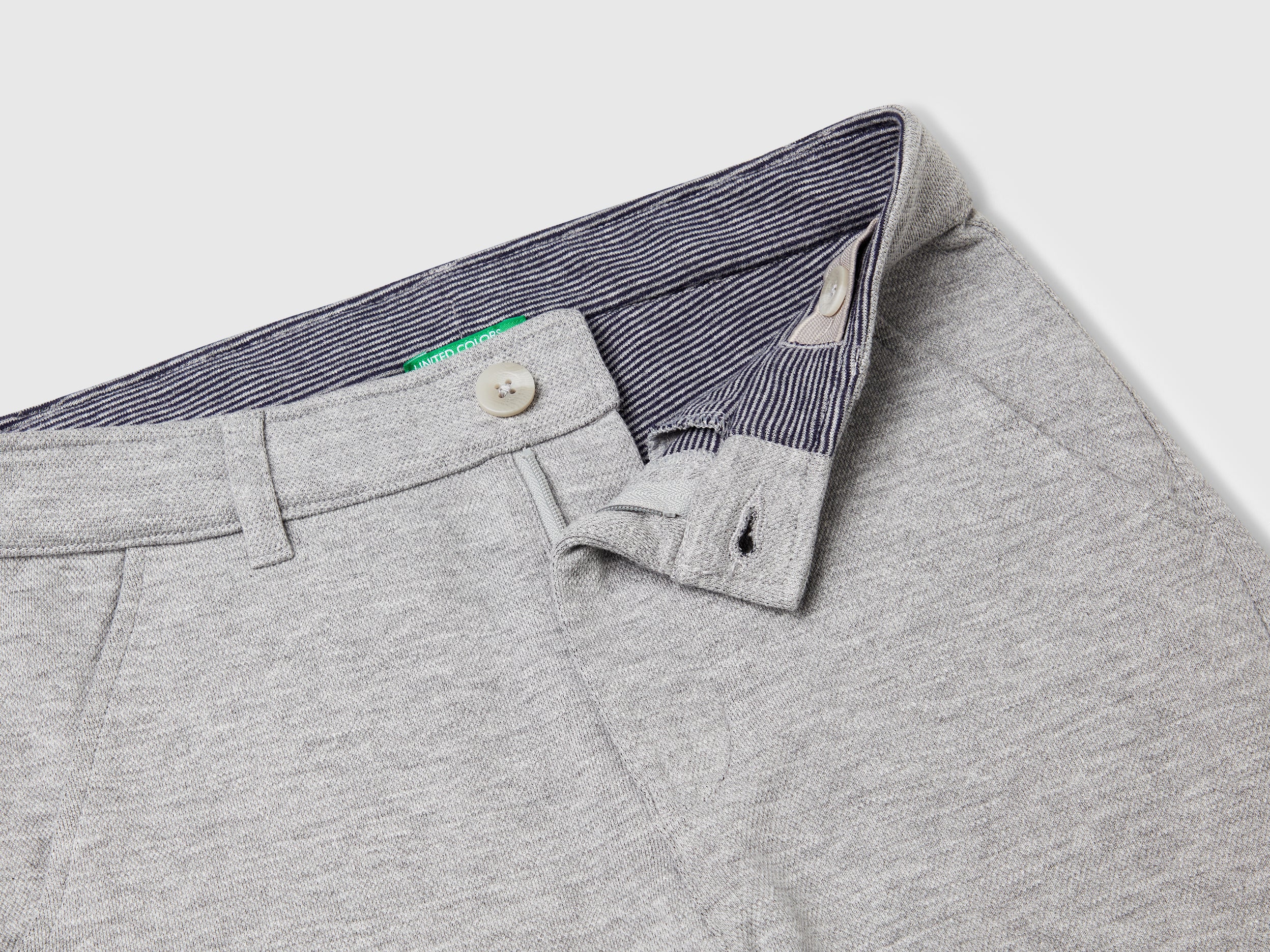 United Colors of Benetton Regular fit pantaloni jacquard cotone