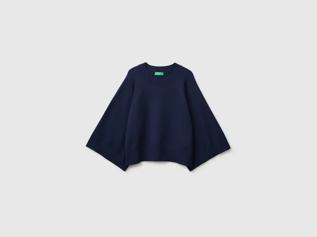 United Colors of Benetton Boxy fit shirt camicia viscosa maniche 3/4