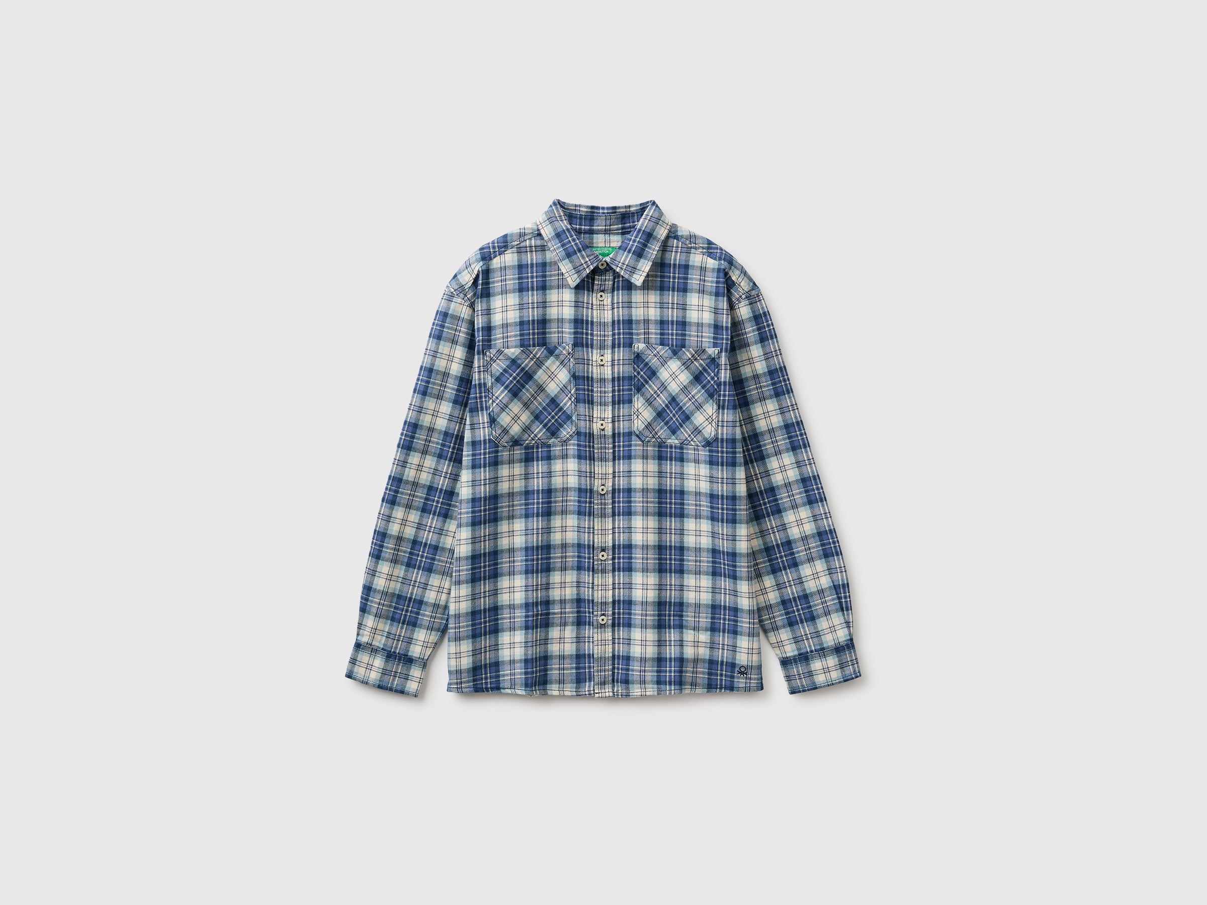 United Colors of Benetton Camicia flanella quadri oversize taglia M