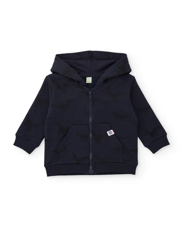 TucTuc Felpe Felpa bambino navy dinosauri cappuccio zip