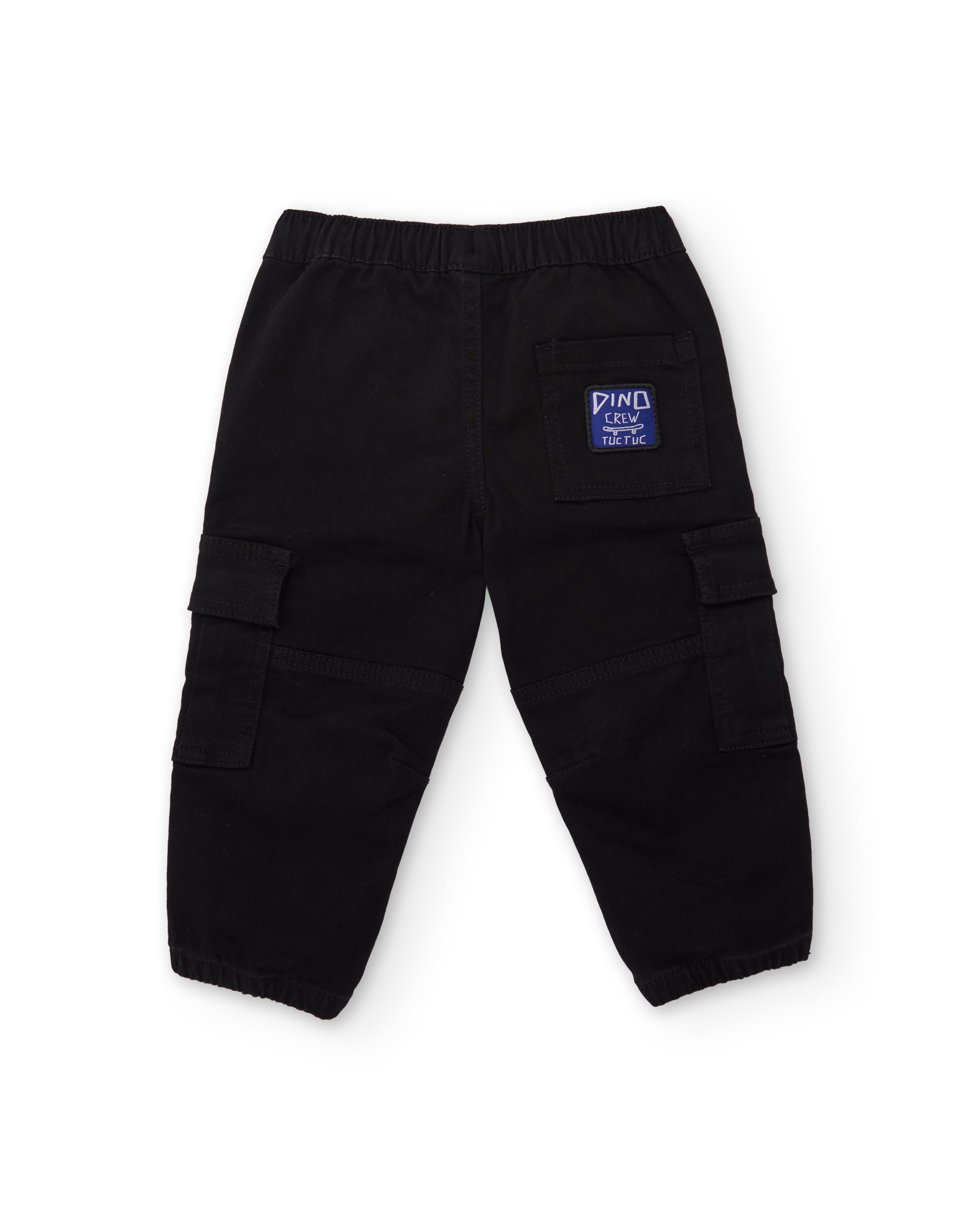 TucTuc Pantaloni jogger bambino nero twill con tasche