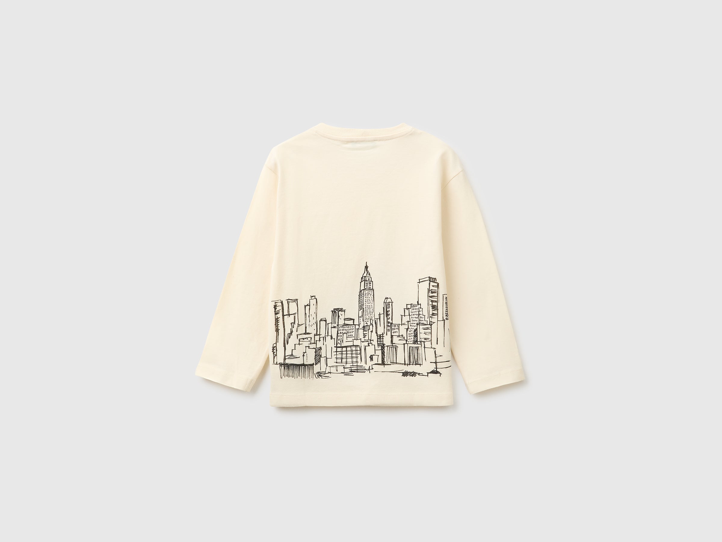 Benetton Maglietta Stampa Cotone Bio Taglia 104
