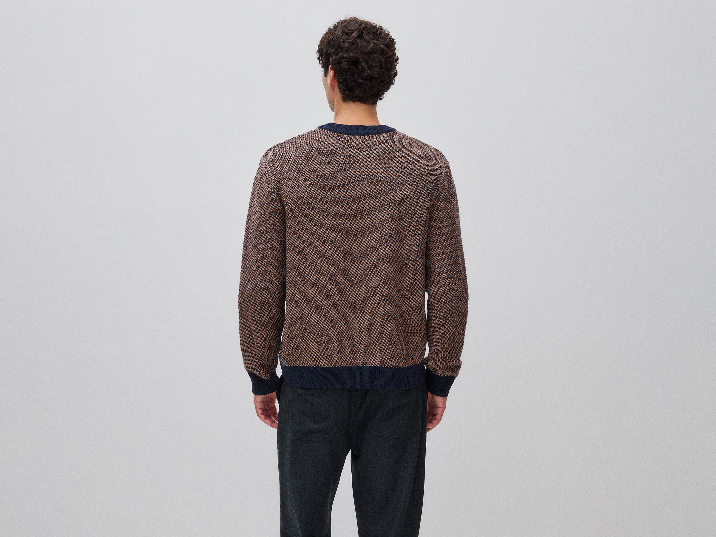 United Colors of Benetton Maglione Jacquard Lana Cotone