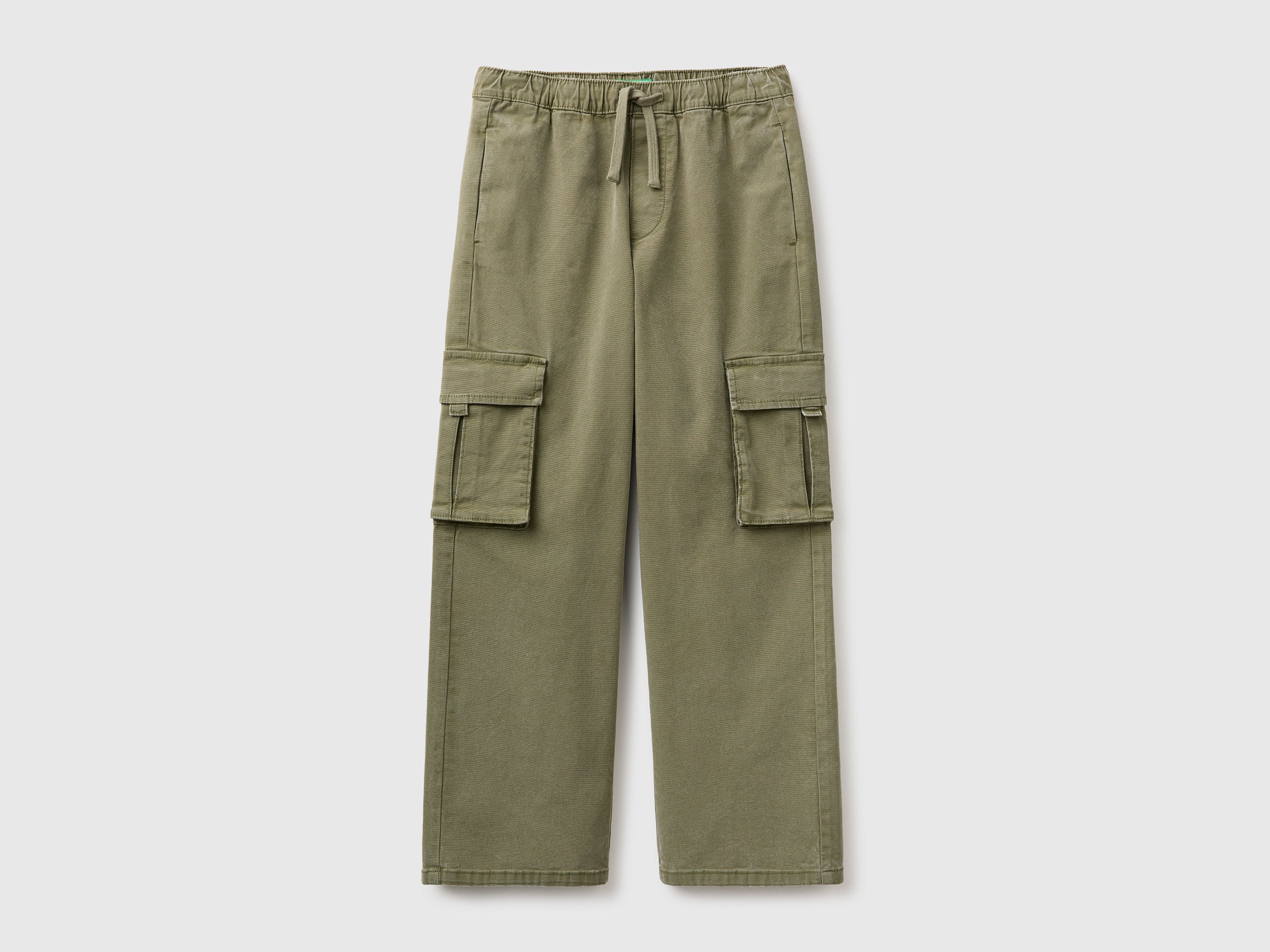 United Colors of Benetton cargo pantaloni tela cotone coulisse