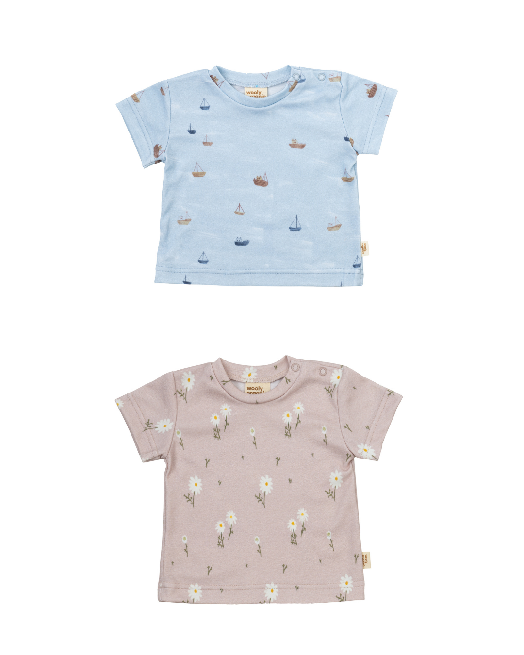 Woolly Organic Baby Shirts maglietta manica corta cotone bio