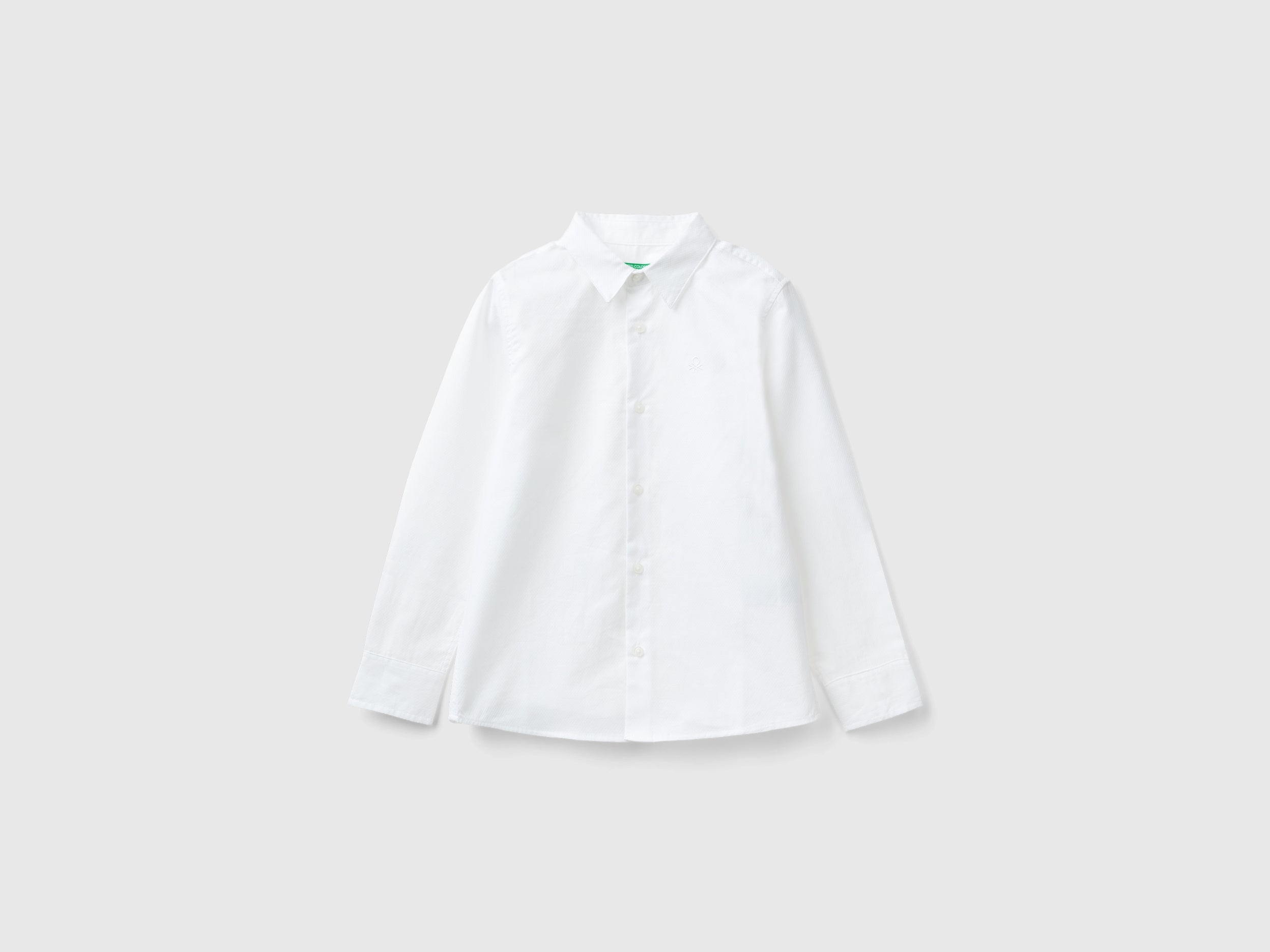 United Colors of Benetton Classic Camicia Cotone Manica Lunga L