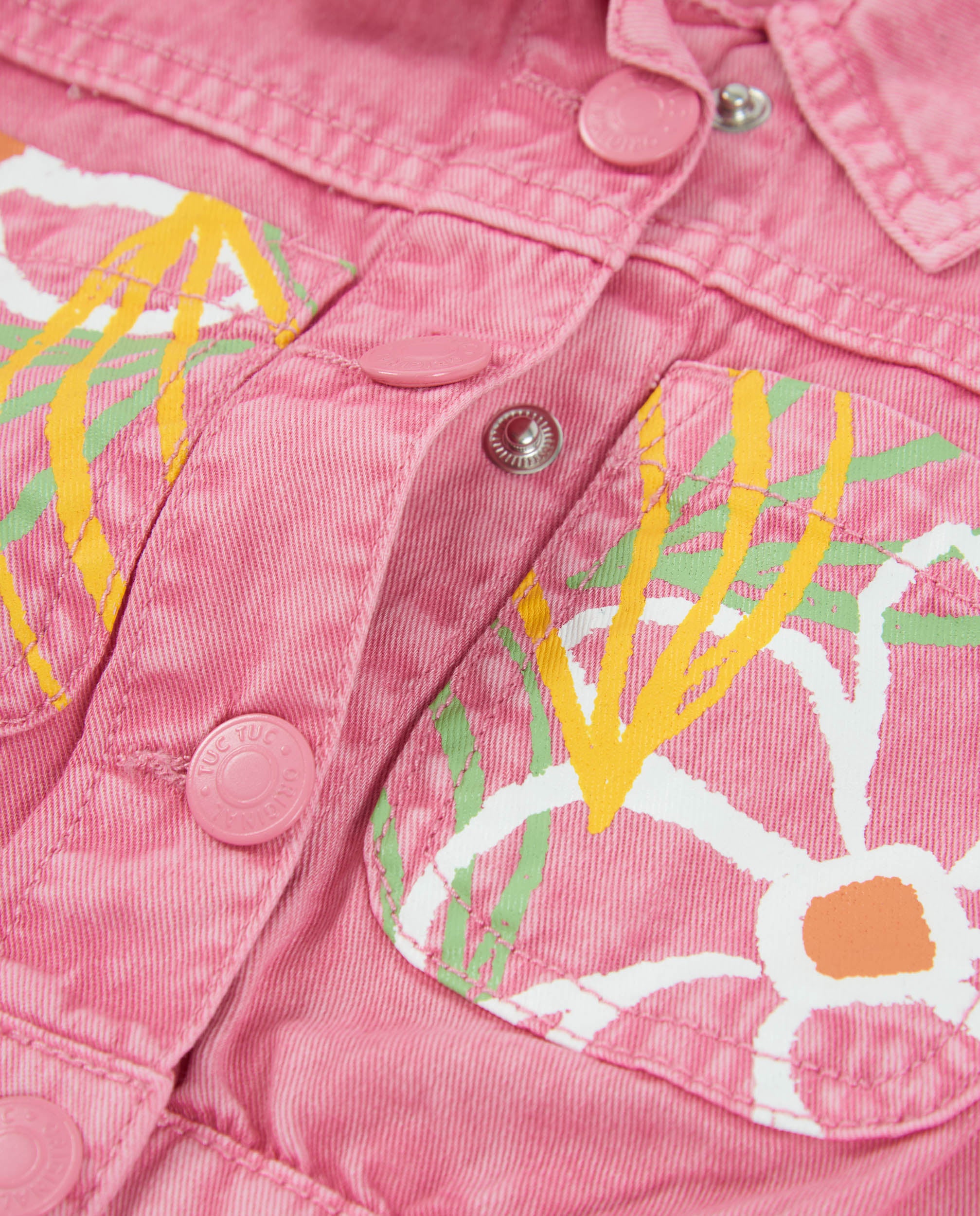 TucTuc Giacche Denim Morbido Rosa Bambina