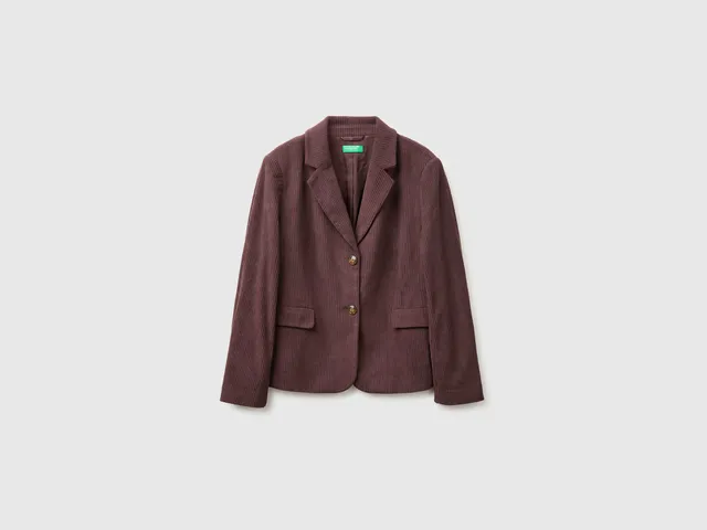 United Colors of Benetton Blazer velluto a coste taglia 42