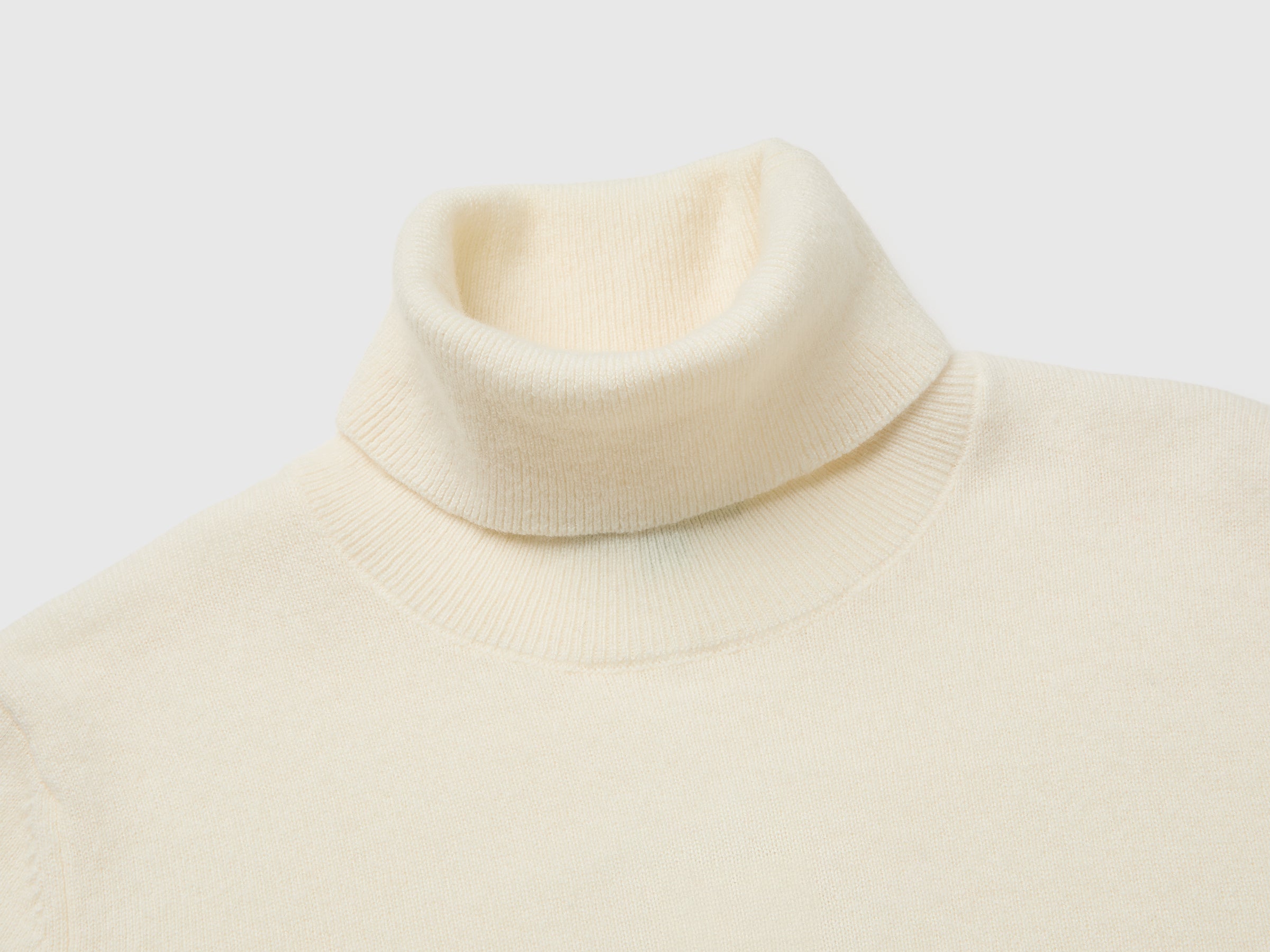 Benetton Dolcevita cashmere crema collo alto