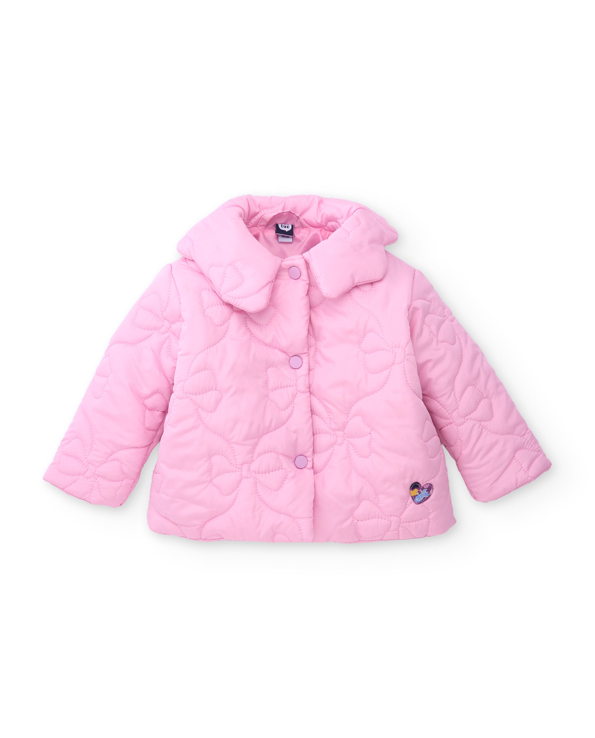 TucTuc Cappotti Piumino Bambina Rosa Fiocco Imbottito