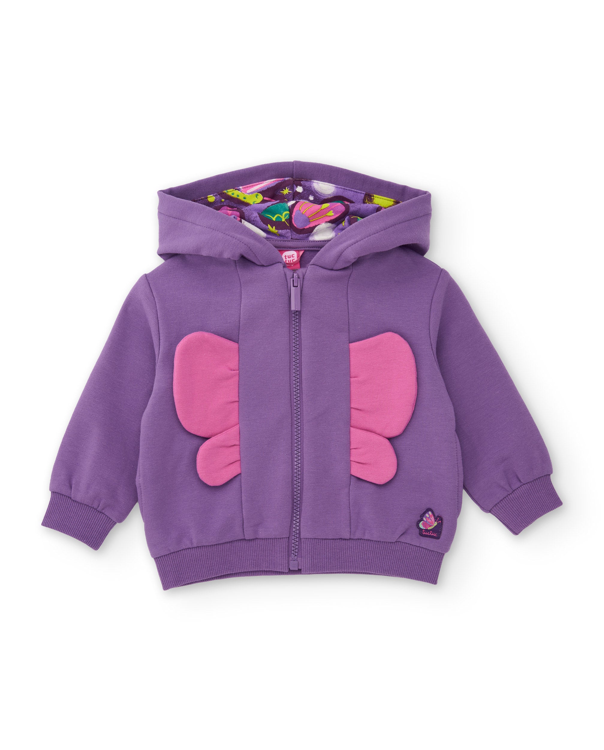 TucTuc Completi Bimba Felpa Lilla 6M-10A Cappuccio+Leggings