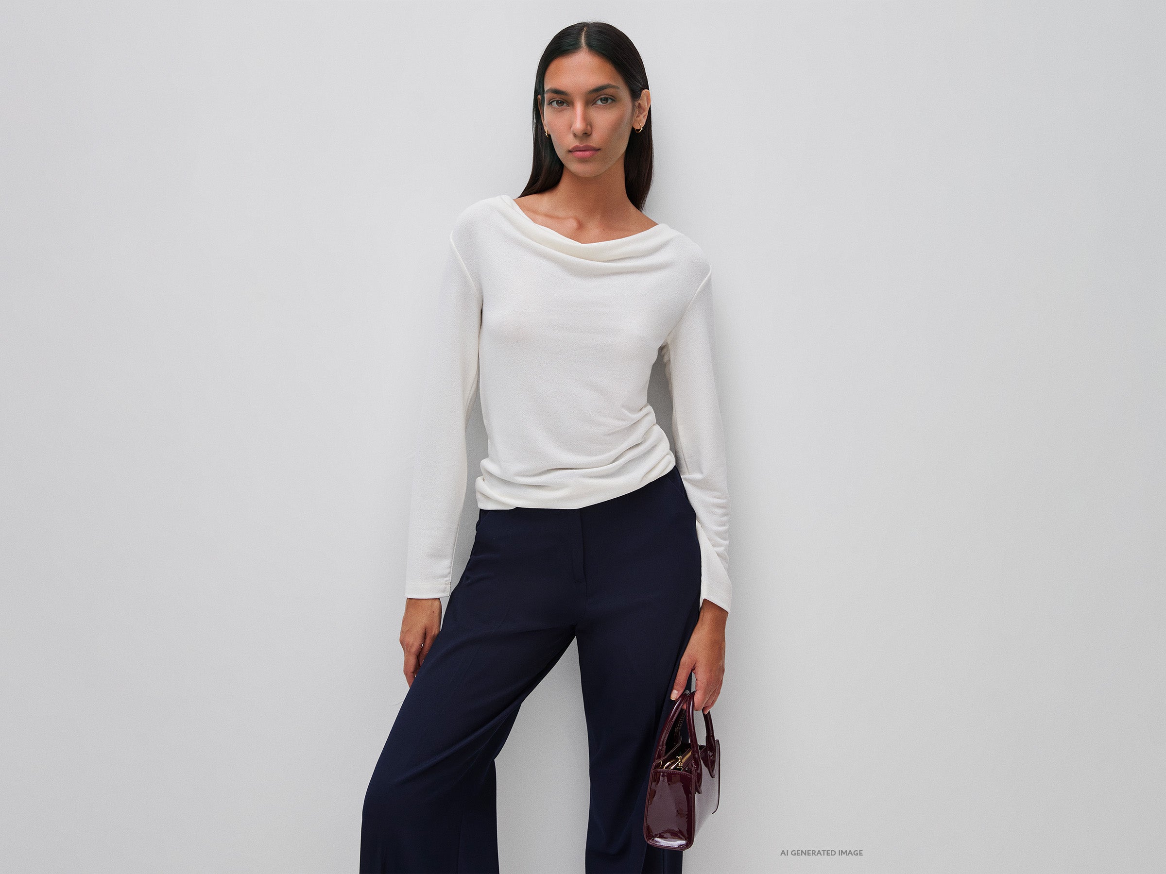 United Colors of Benetton t-shirt viscosa scollo drappeggio donna