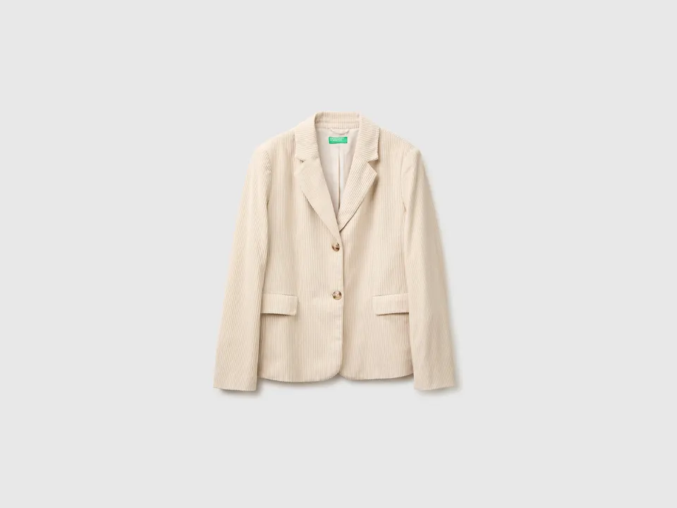United Colors of Benetton Blazer velluto giacca monopetto regular