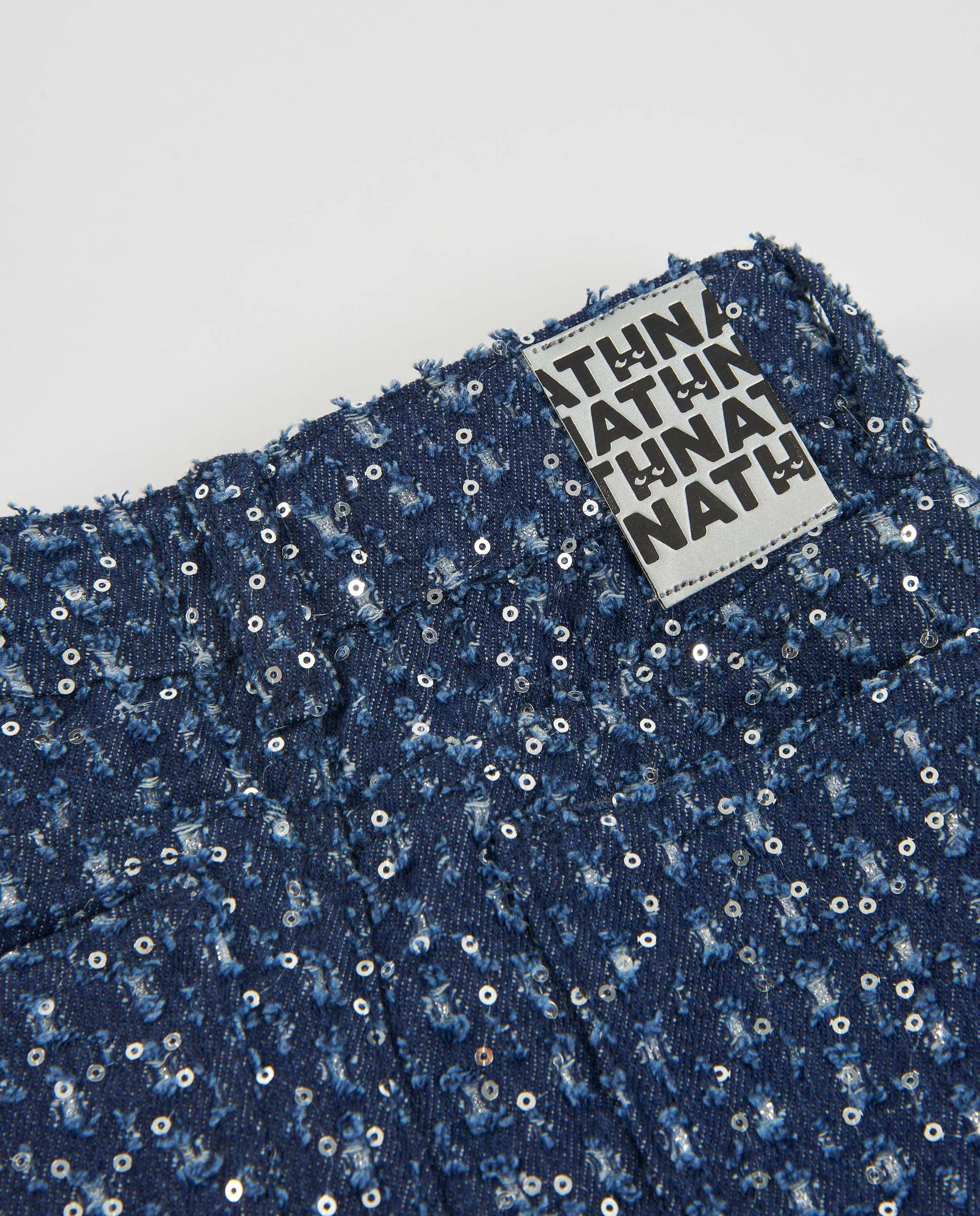 TucTuc Gonne minigonna bambina denim blu paillettes