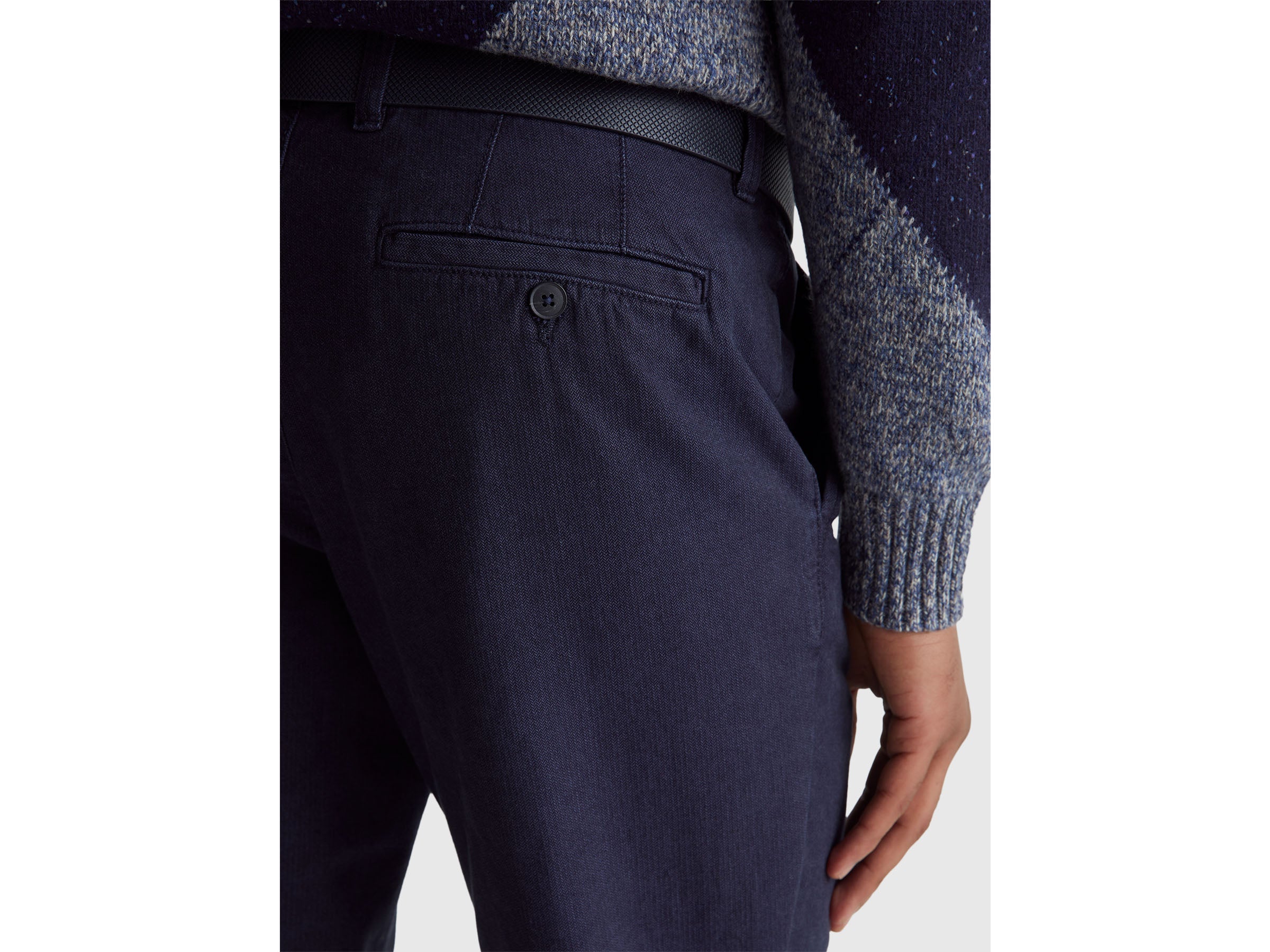 United Colors of Benetton Chino Slim Pantaloni Cotone Tinta Capo