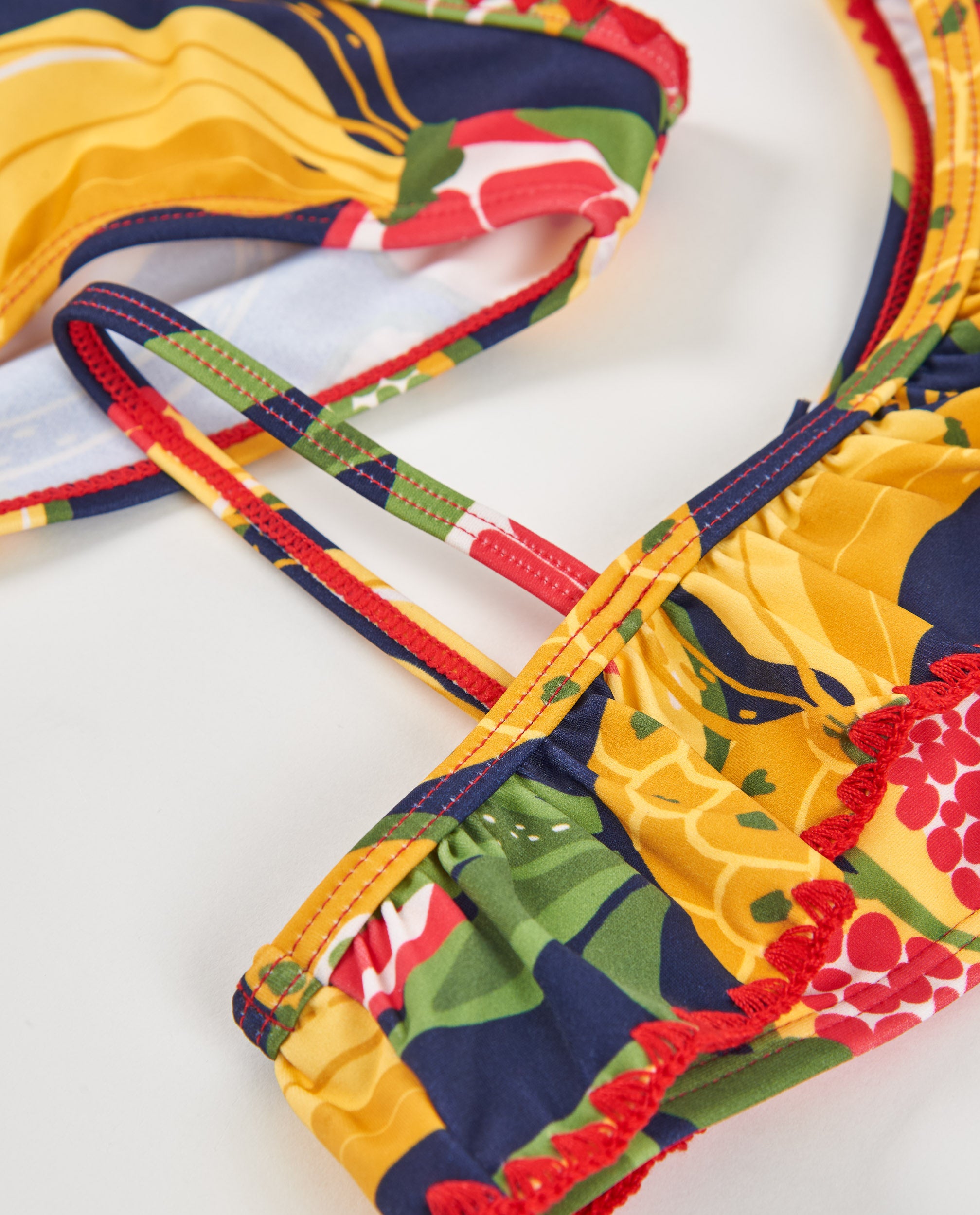TucTuc Costumi Bikini Bambina Giallo Volant 4-16 Anni