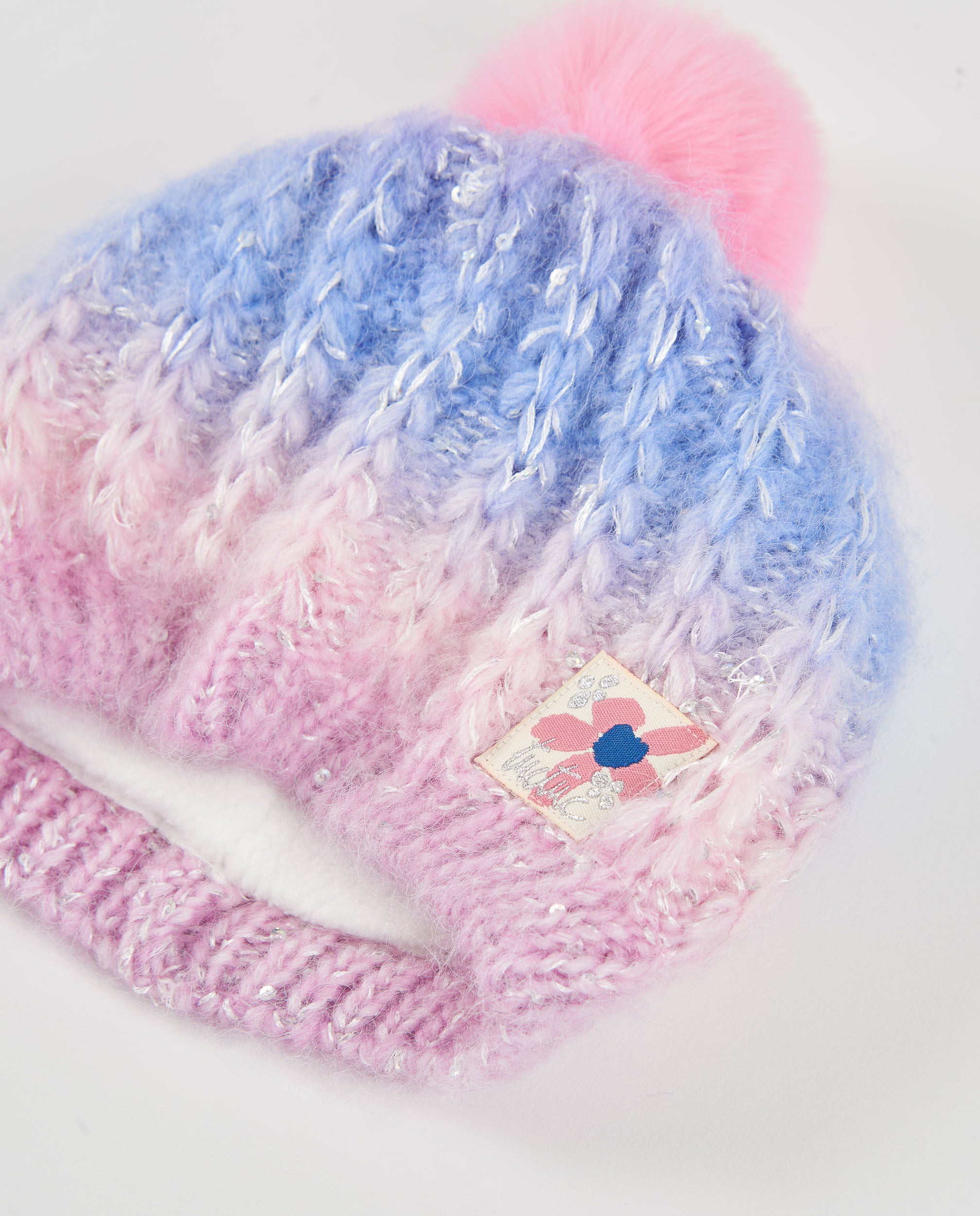 TucTuc Accessori set bambina rosa maglia cappello scaldacollo
