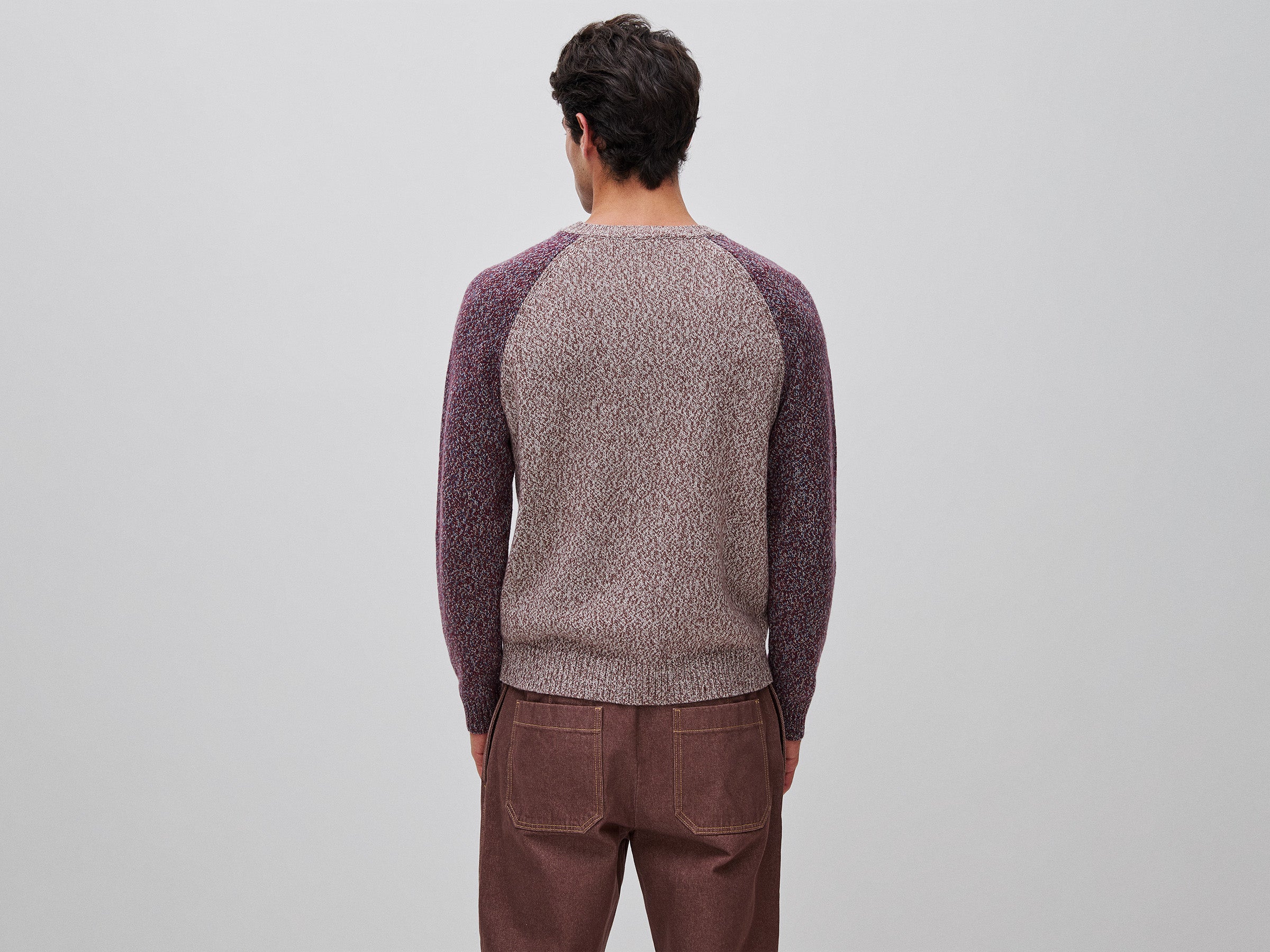 United Colors of Benetton maglione color block lana girocollo