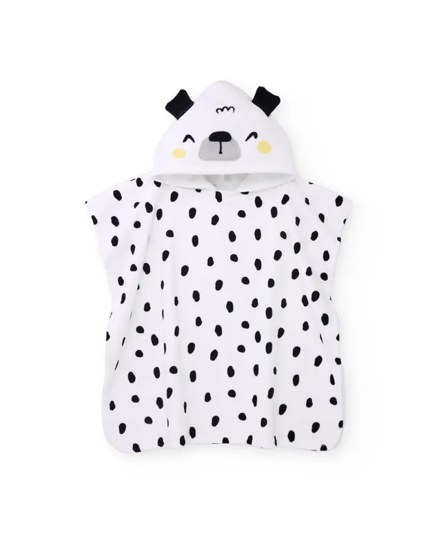 TucTuc Asciugamani poncho neonato bianco con orecchie