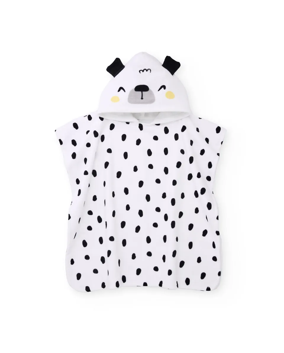 TucTuc Asciugamani poncho neonato bianco con orecchie