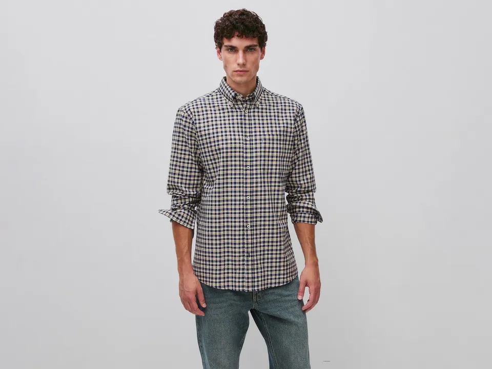 United Colors of Benetton camicia flanella cotone organico S