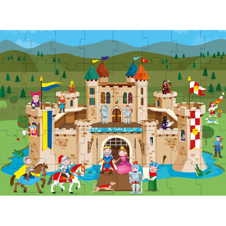 Sassi Q-Box Castello Cavalieri Puzzle 40 Pezzi 4+ Anni