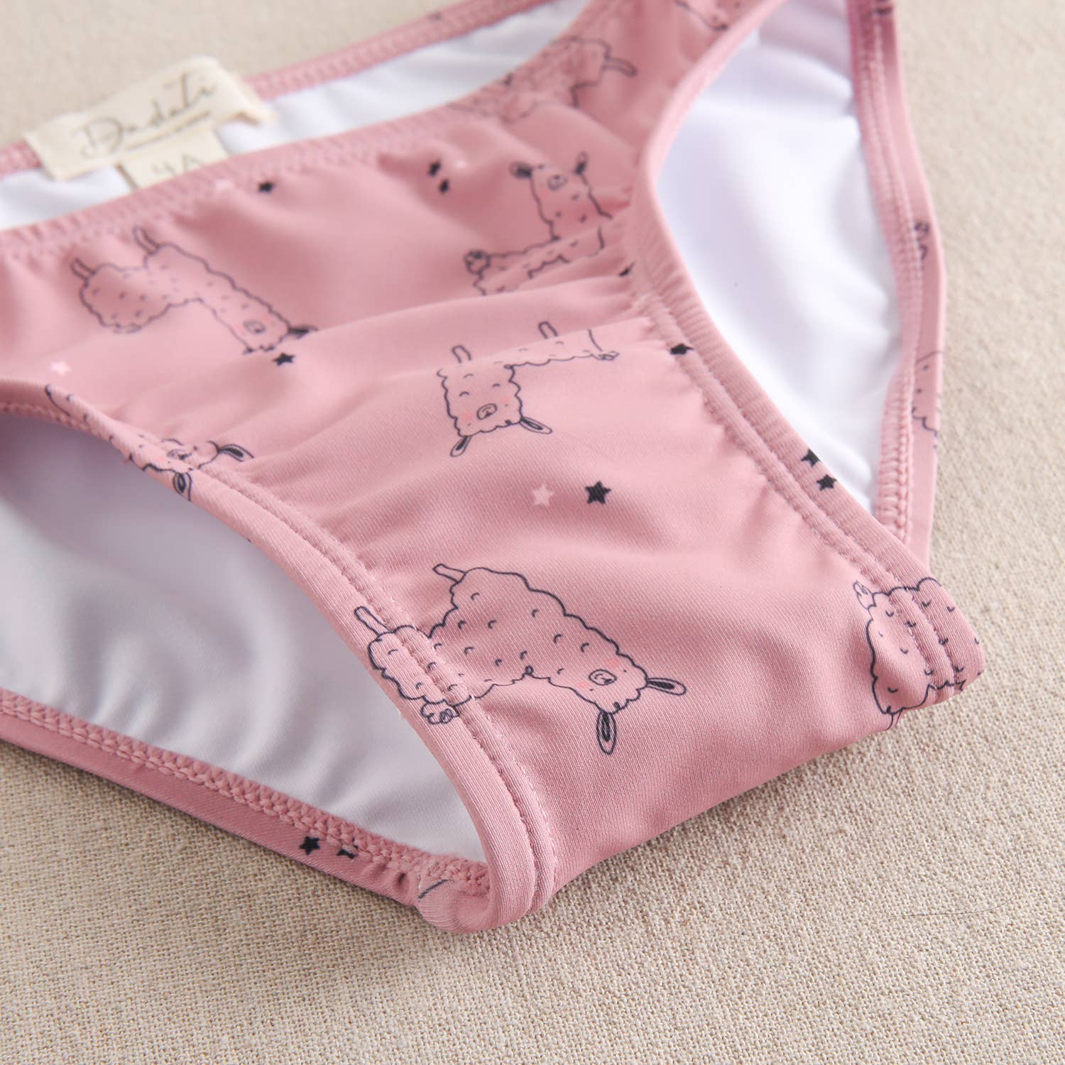 Dadati Bikini Lama costume bimba rosa 6 anni volant
