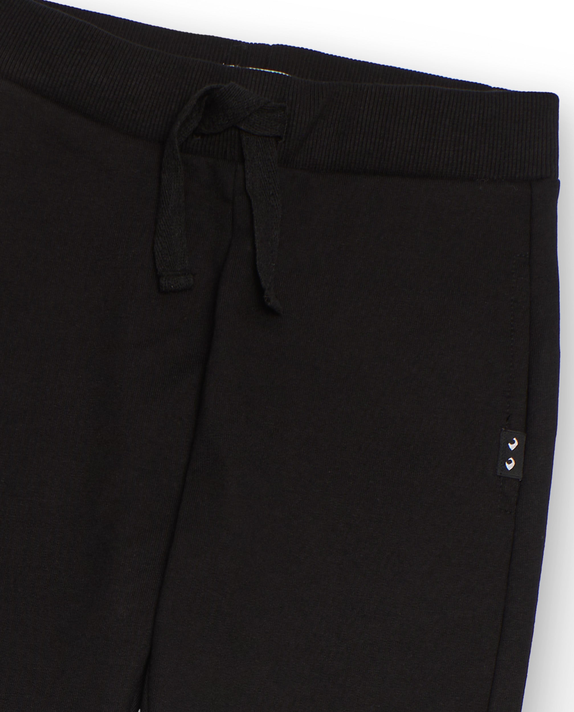 TucTuc Pantaloni pantaloni bambino neri felpa coulisse polsini