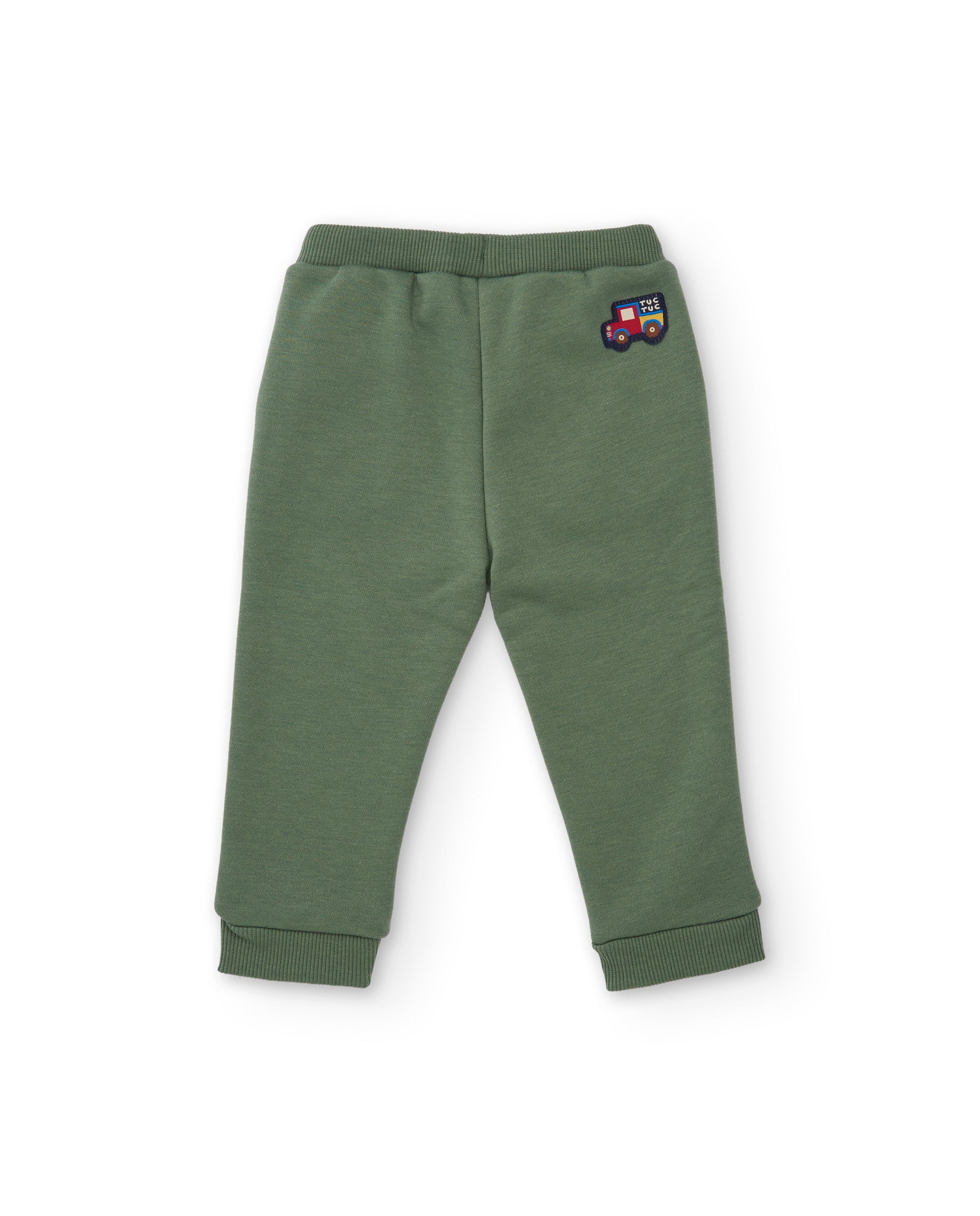 TucTuc Pantaloni Felpa Bambino Verde con Coulisse