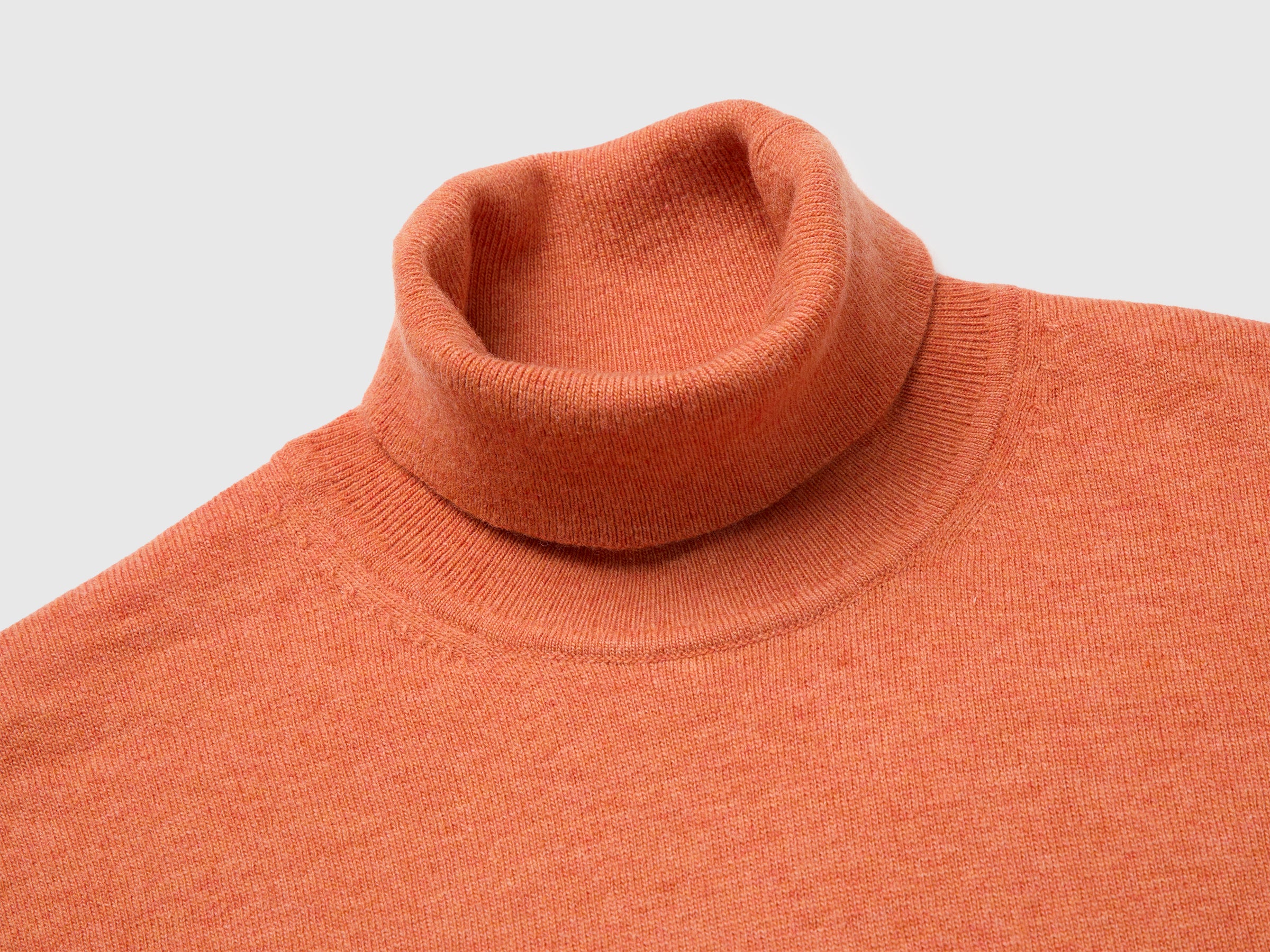 United Colors of Benetton Dolcevita Arancione Maglione Lana Merino M