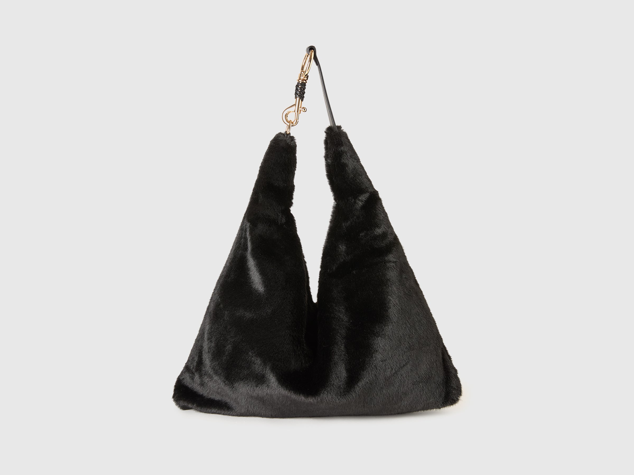 United Colors of Benetton Faux fur hobo bag borsa donna pelo