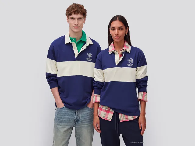 United Colors of Benetton Polos Polo Rugby Blu Cotone L