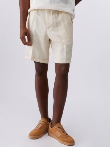 Liu Jo Bermuda 100% Lino Pantaloncini Uomo con Coulisse