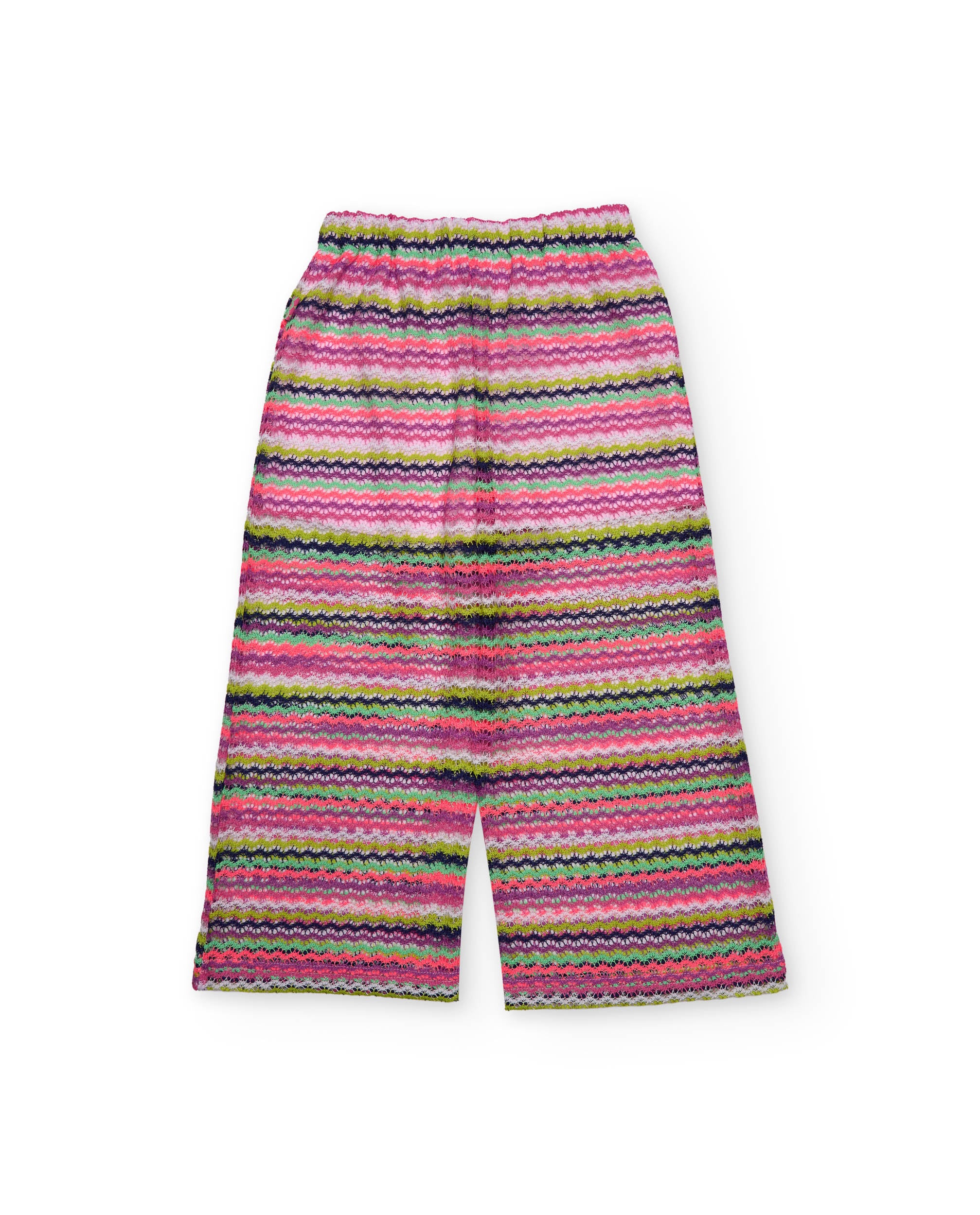 TucTuc Pantaloni Maglia Zig Zag Rosa Bambina