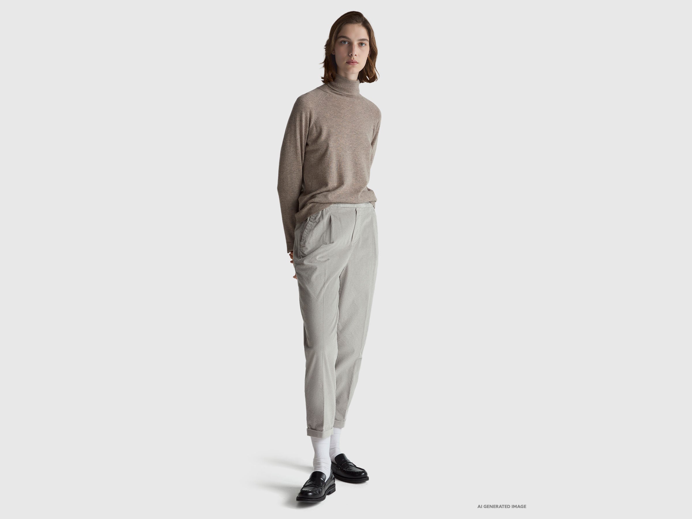 United Colors of Benetton Trousers Chinos velluto pantalone M stretch