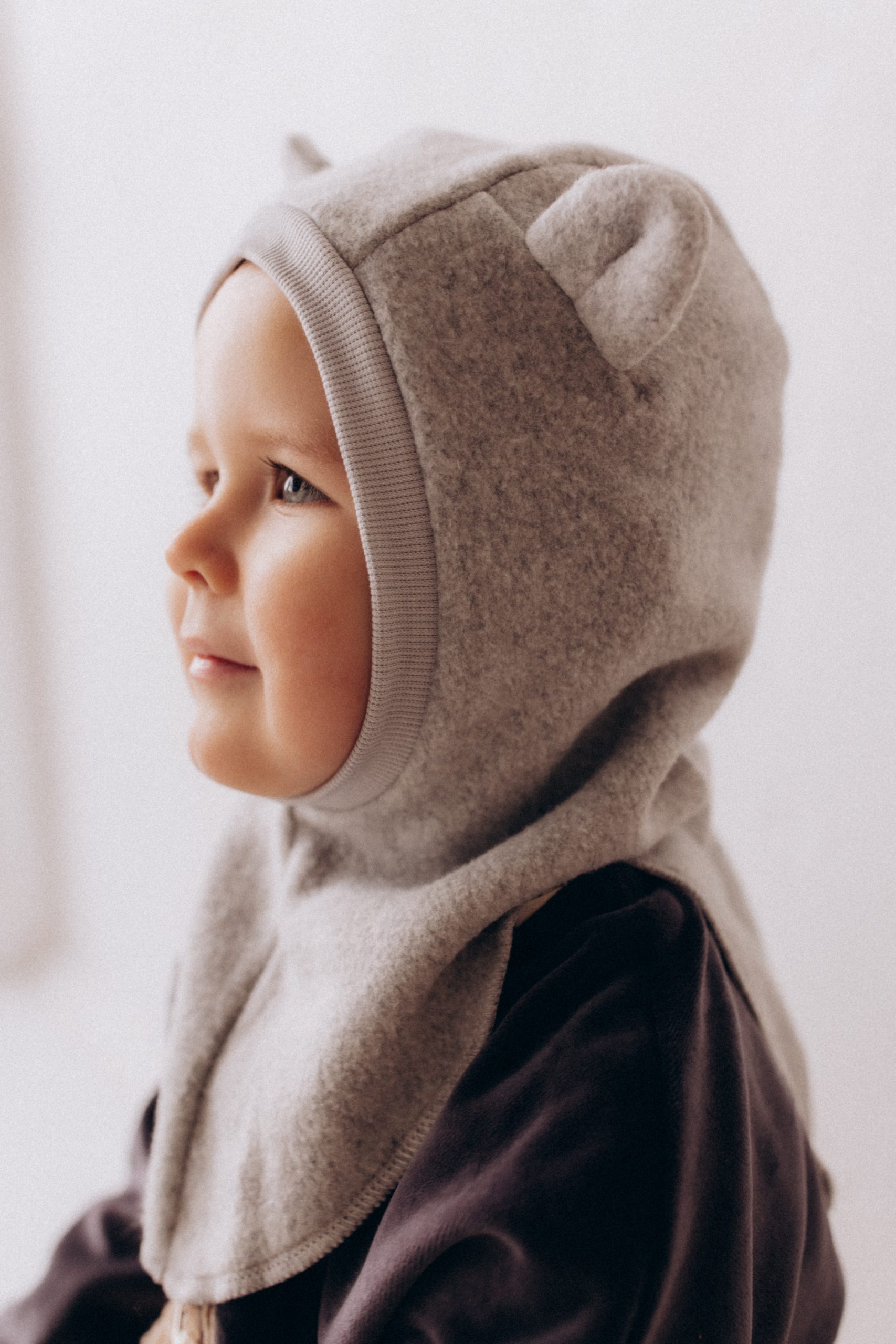 Woolly Organic Baby Hats Fleece Balaclava Teddy AW26 pile