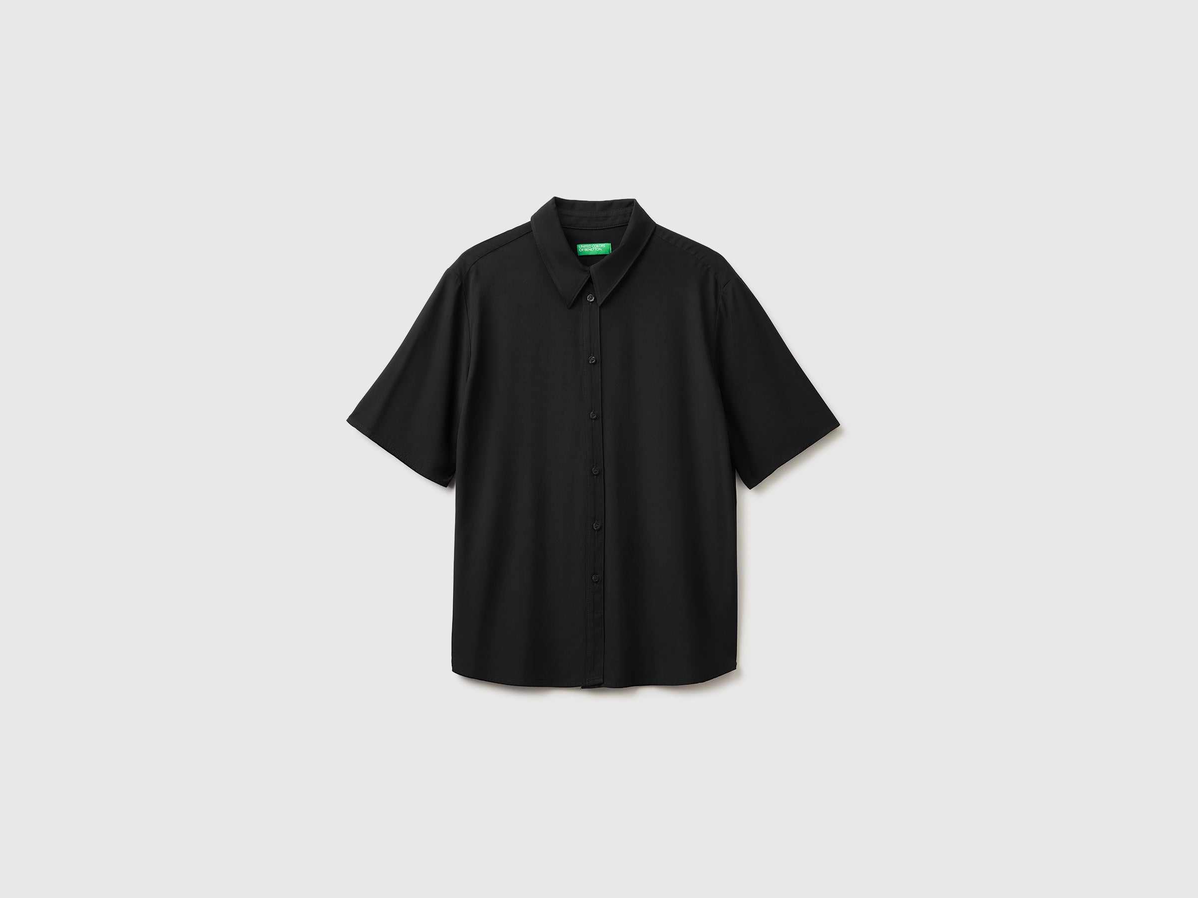 United Colors of Benetton Camicia viscosa manica 3/4 regular