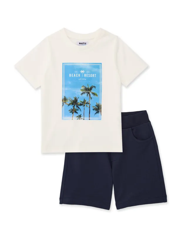 TucTuc Completi Completo Bambino Bianco con Bermuda Blu