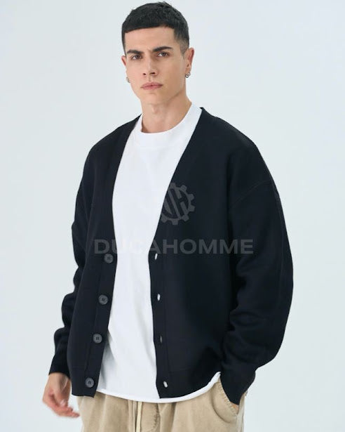 Sottosopra anw86022 cardigan scollo a V uomo Blu taglia M